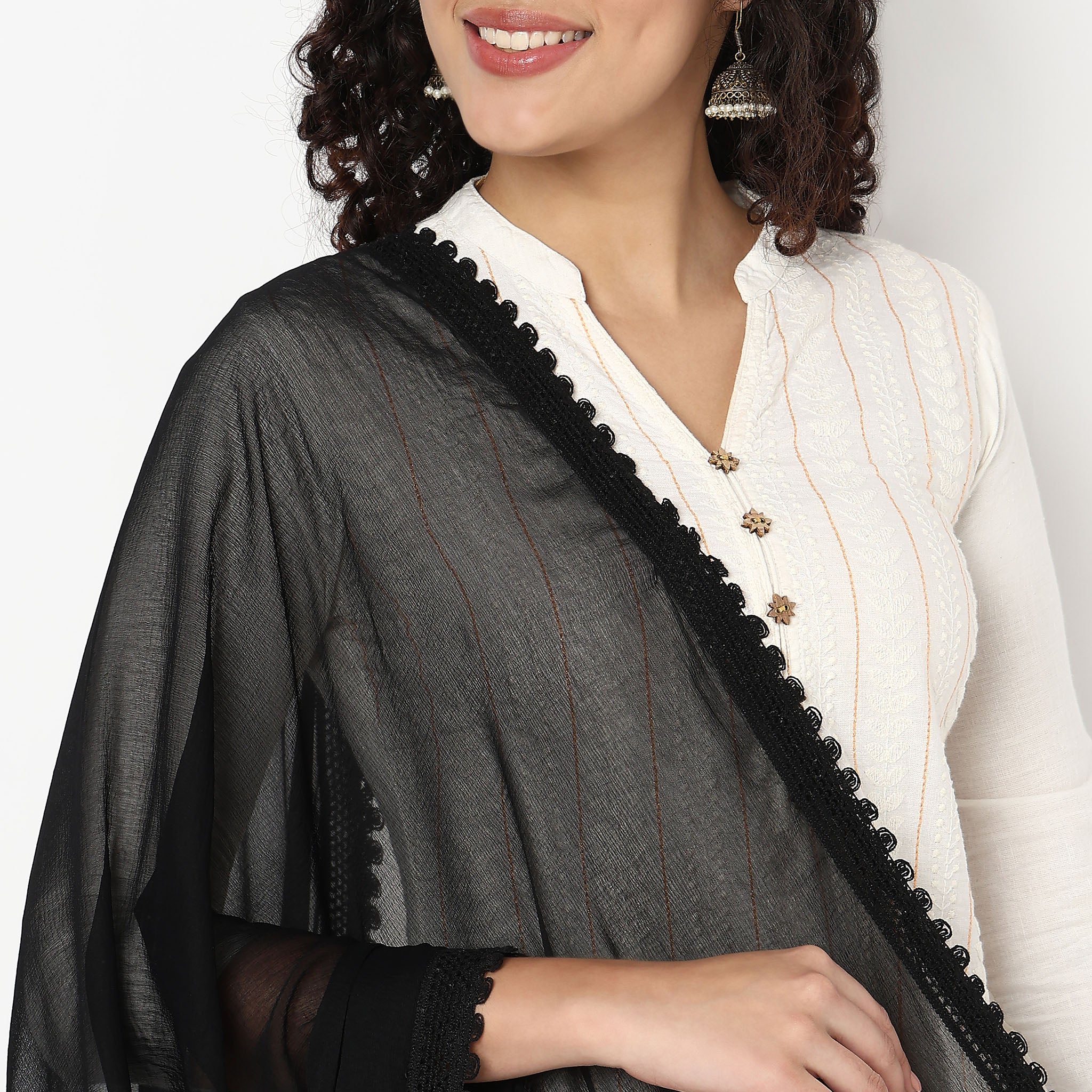 4 Side Lace Chiffon Dupatta - Image 12