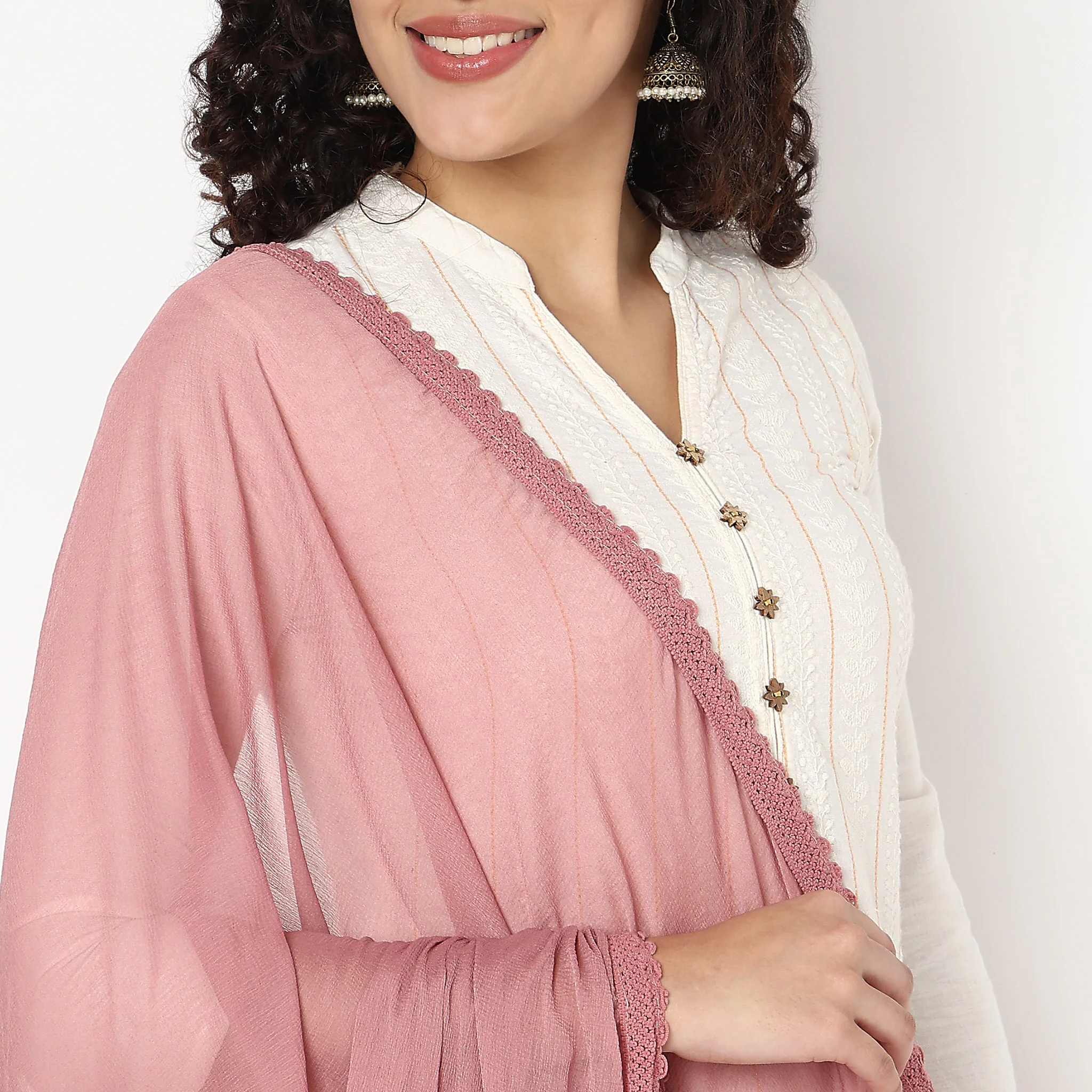 4 Side Lace Chiffon Dupatta - Image 18