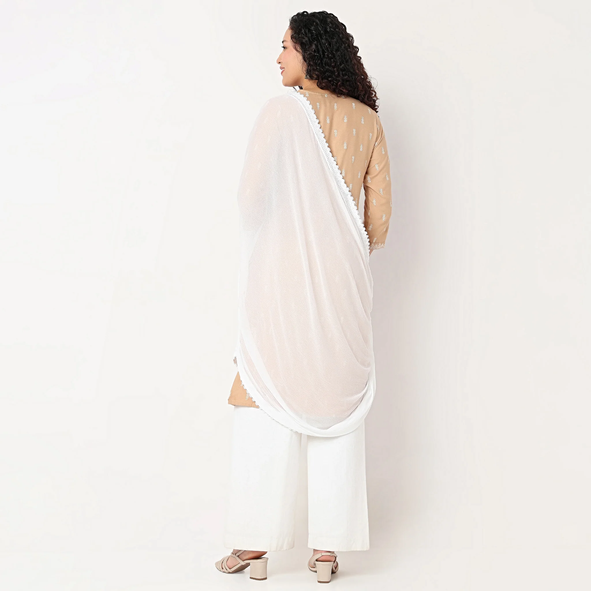 4 Side Lace Chiffon Dupatta - Image 26