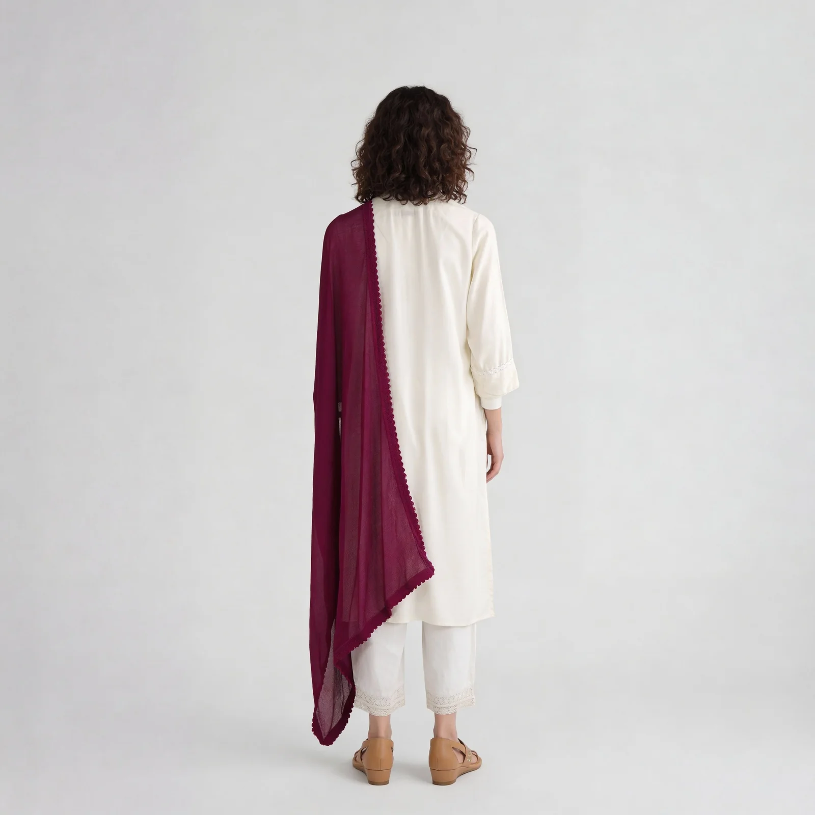 4 Side Lace Chiffon Dupatta - Image 45
