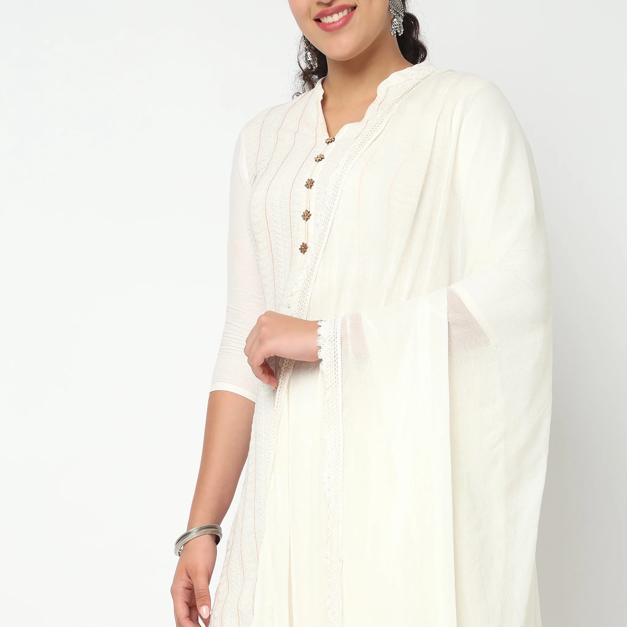 4 Side Lace Chiffon Dupatta - Image 6