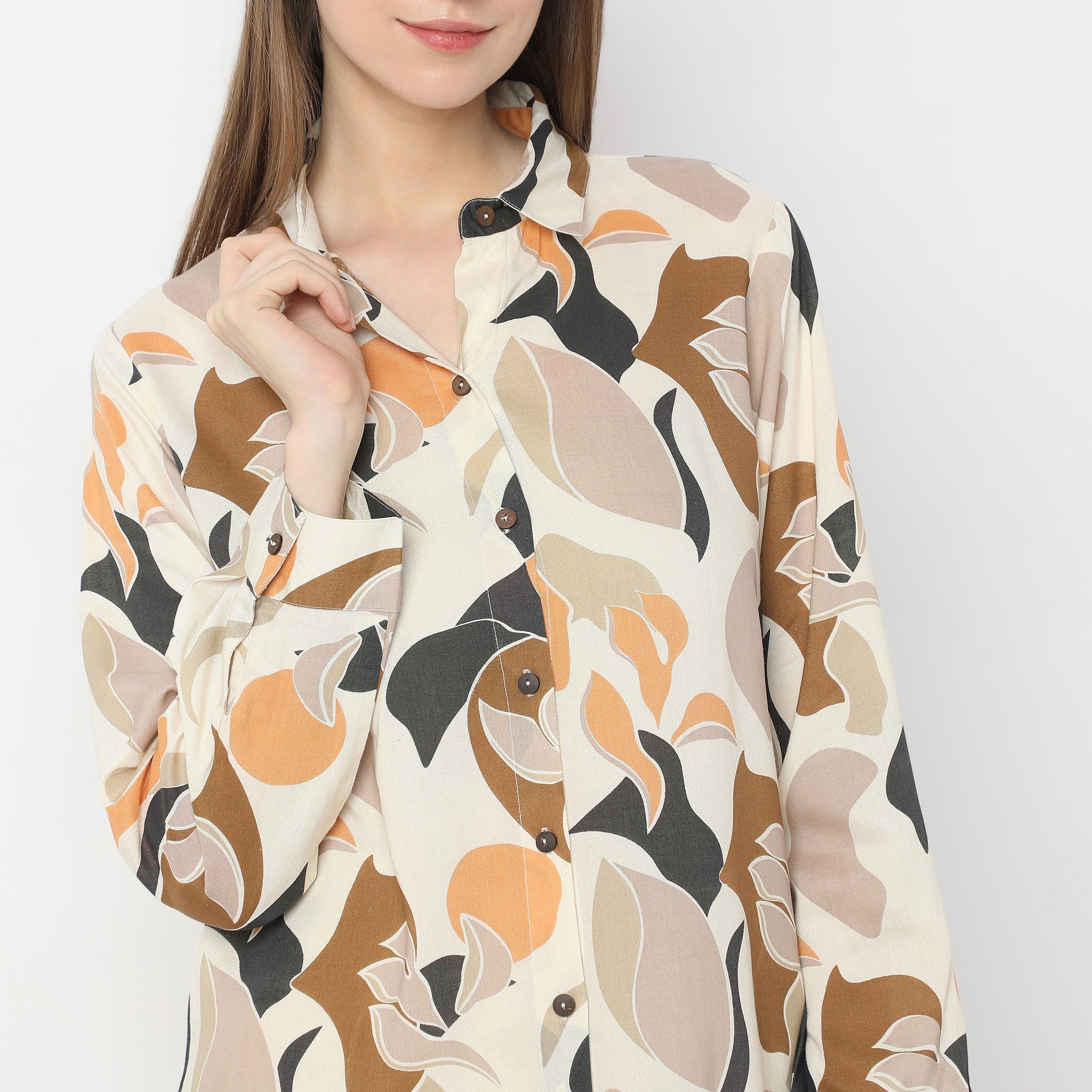A-Line Printed Full Sleeve Flared Tunic - Image 4