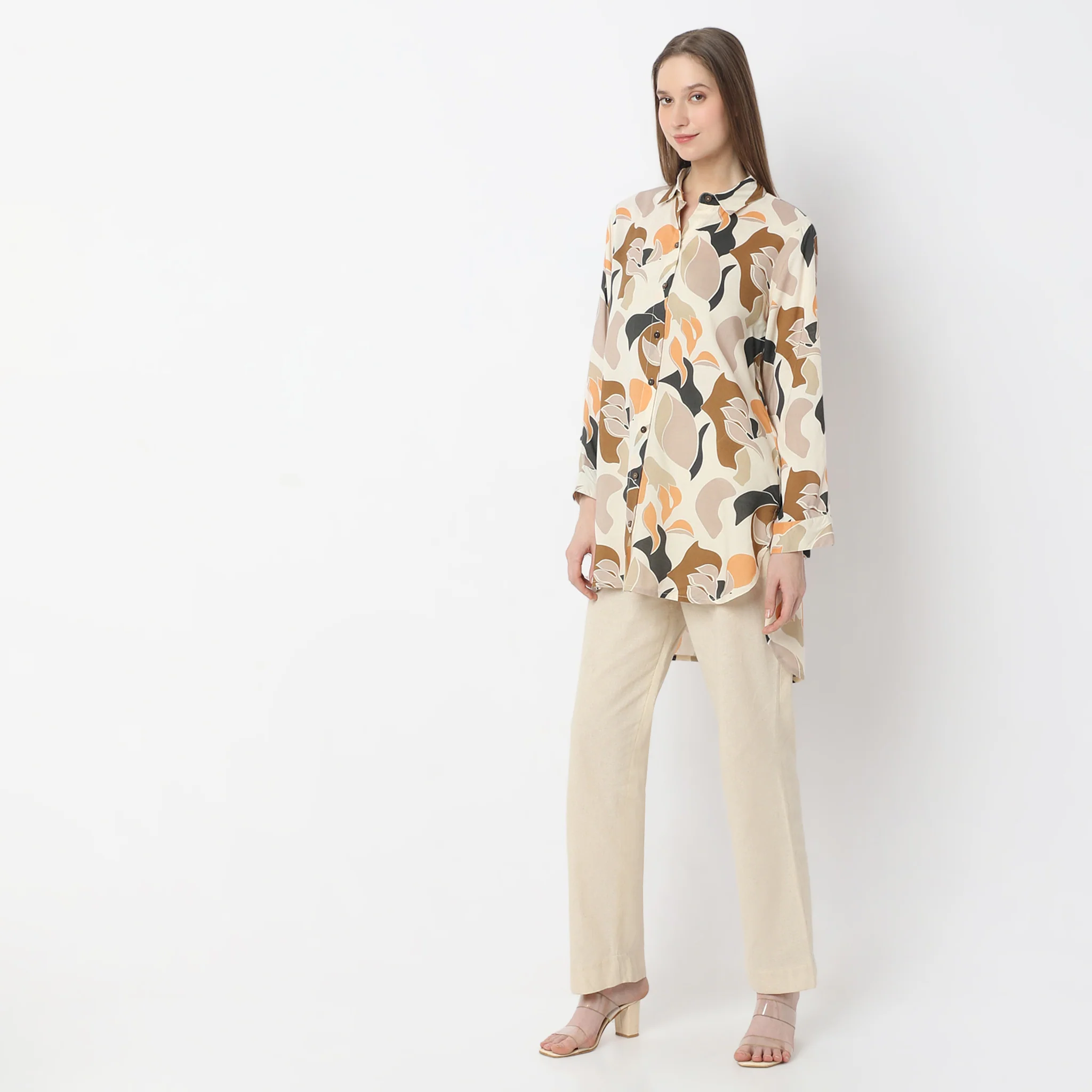 A-Line Printed Full Sleeve Flared Tunic - Image 5