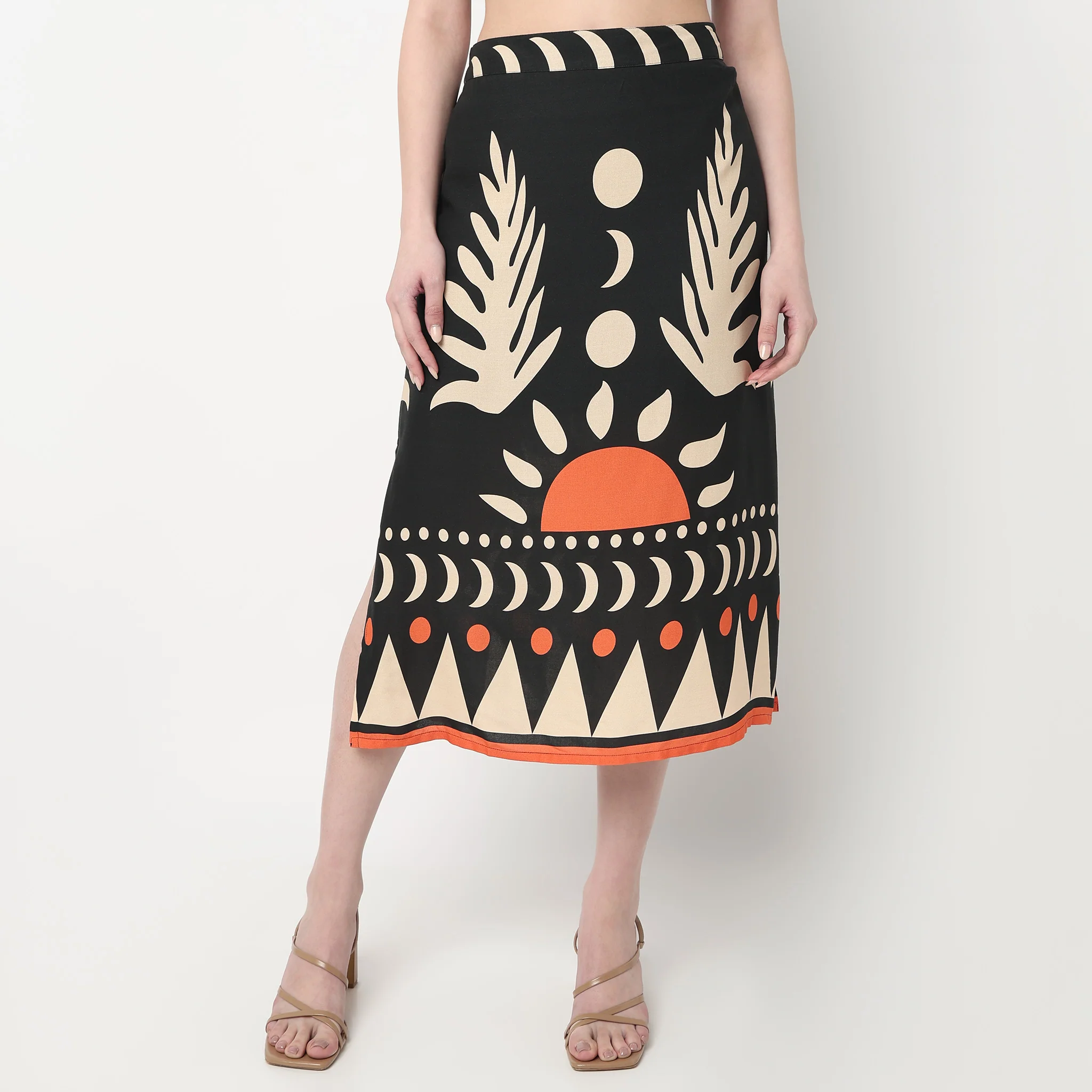 A-Line Skirt With Elasticated Waist - Image 2