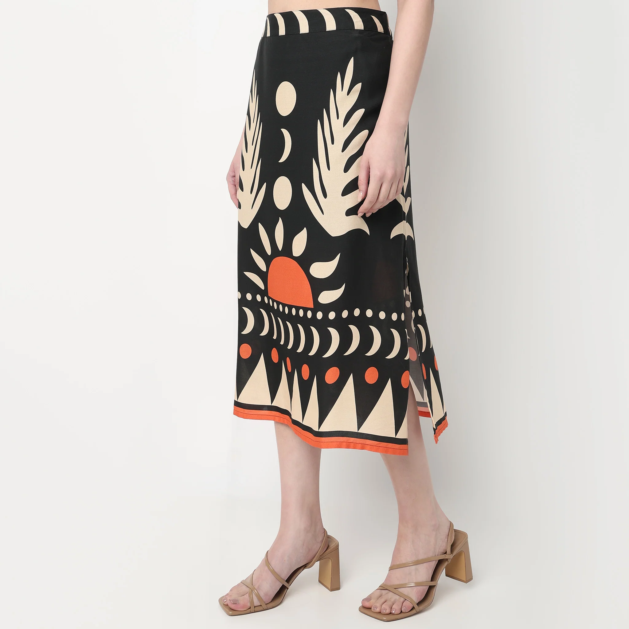 A-Line Skirt With Elasticated Waist - Image 5