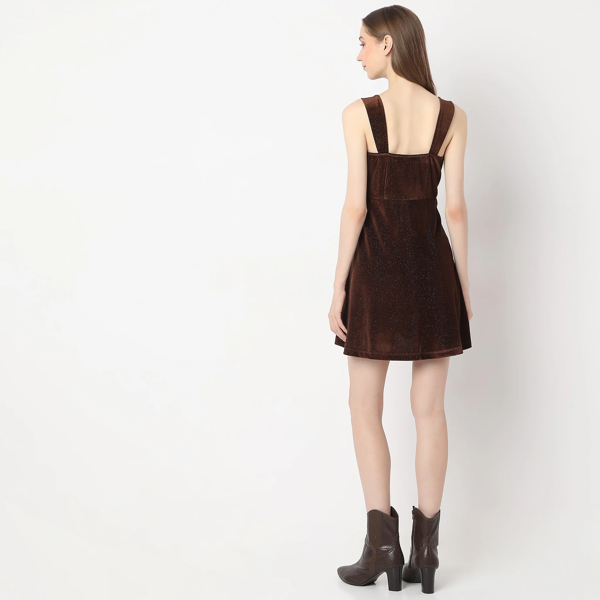 Above Knee Fitted Sleveless Party Dress - Image 3
