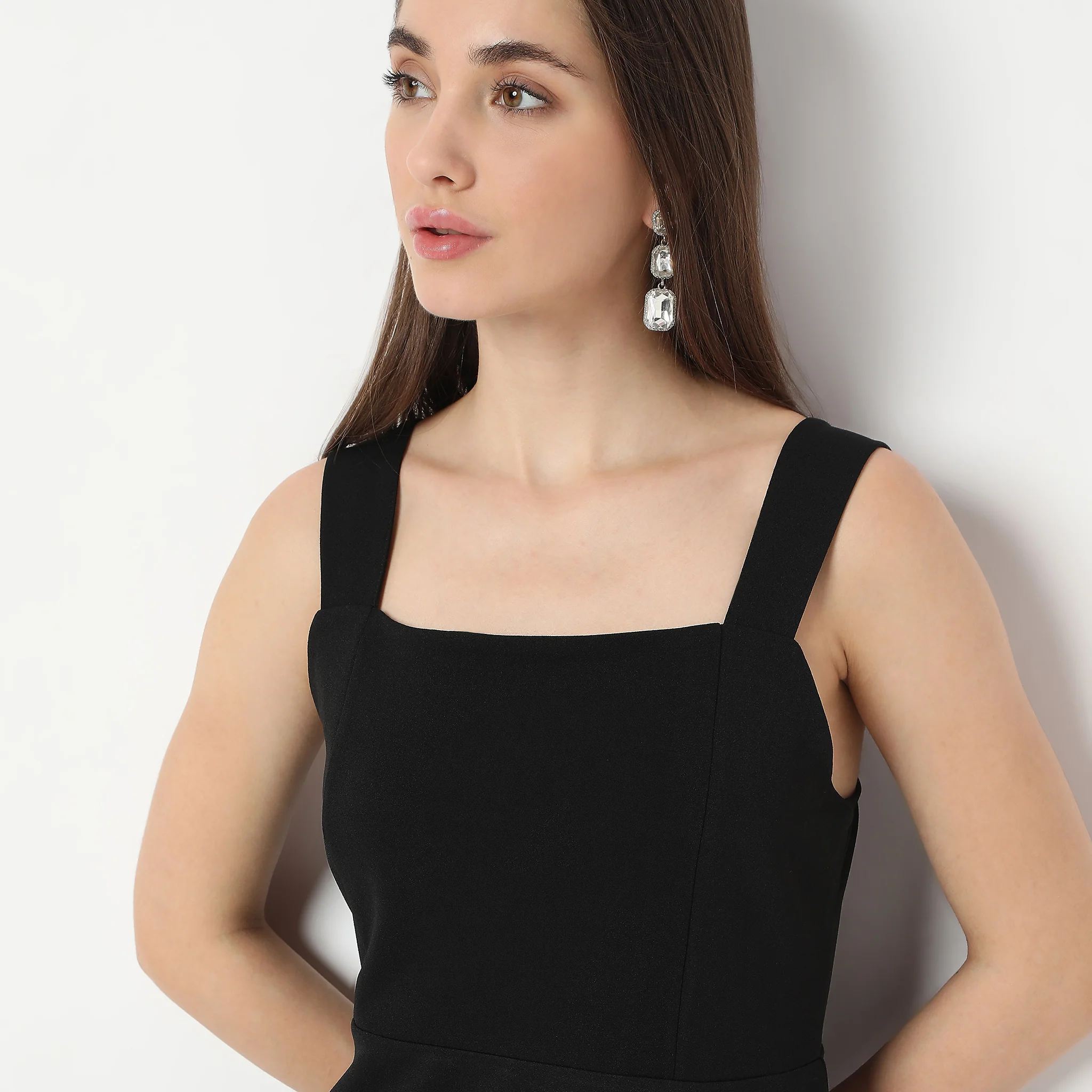 Above Knee Sleeveless Flare Party Dress - Image 4