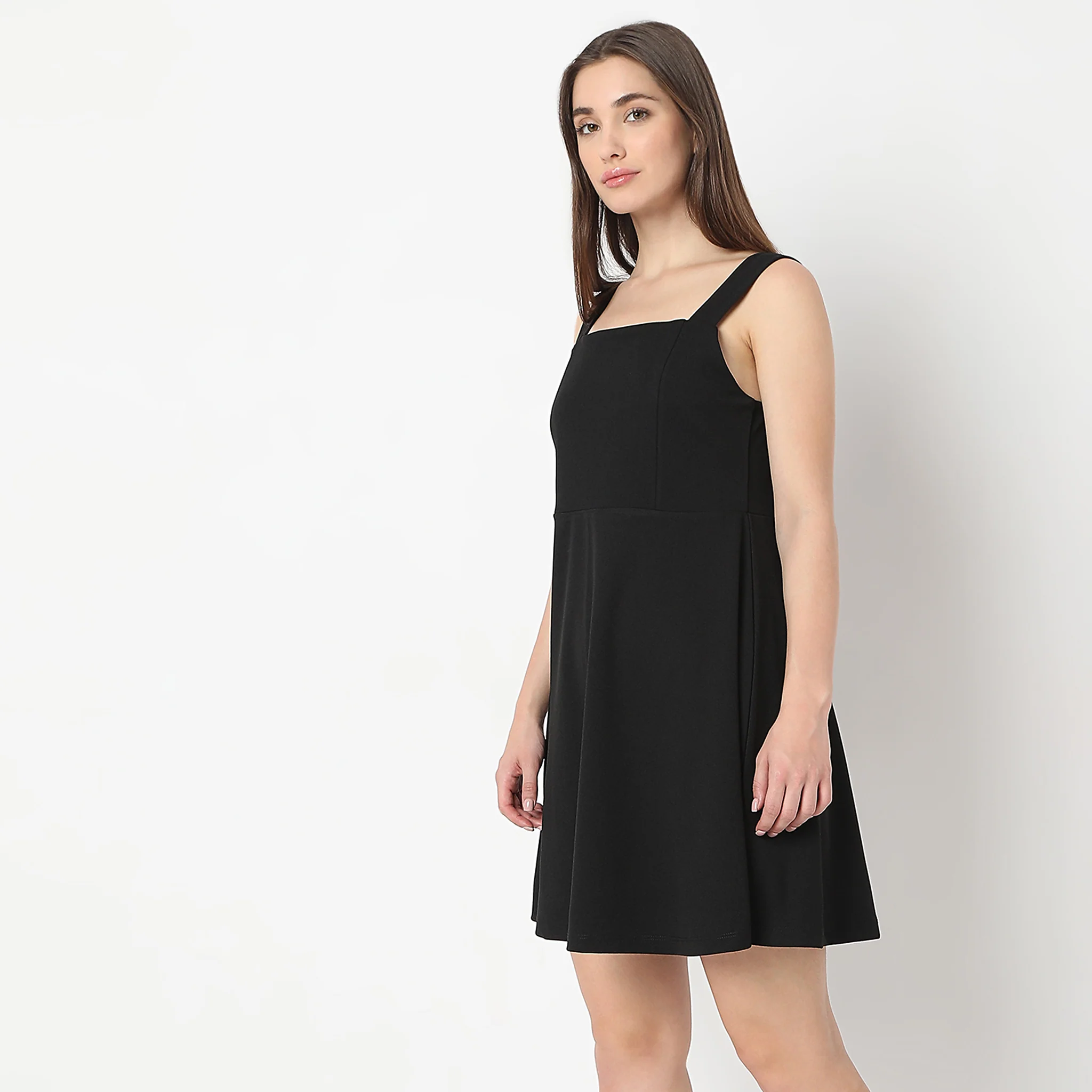 Above Knee Sleeveless Flare Party Dress - Image 5