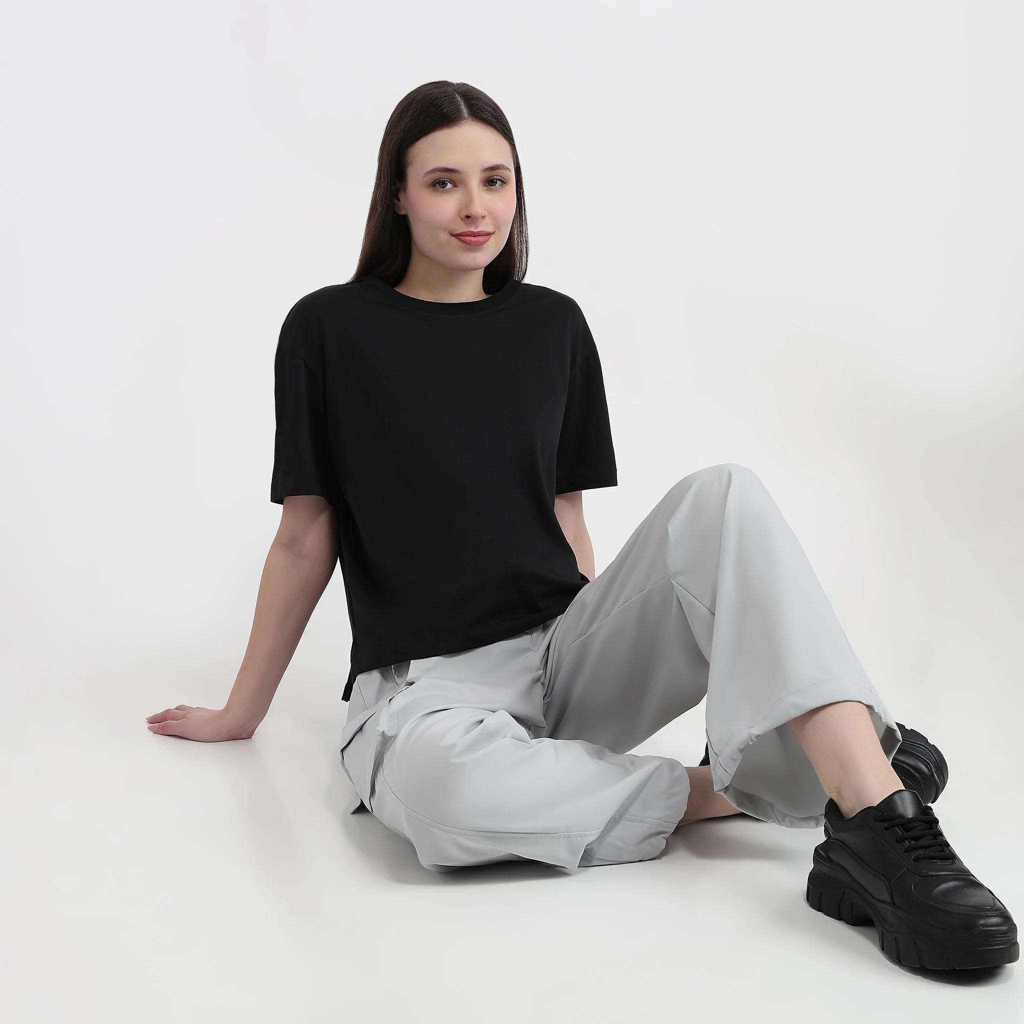 Air Dry Relaxed Fit Solid T-Shirt