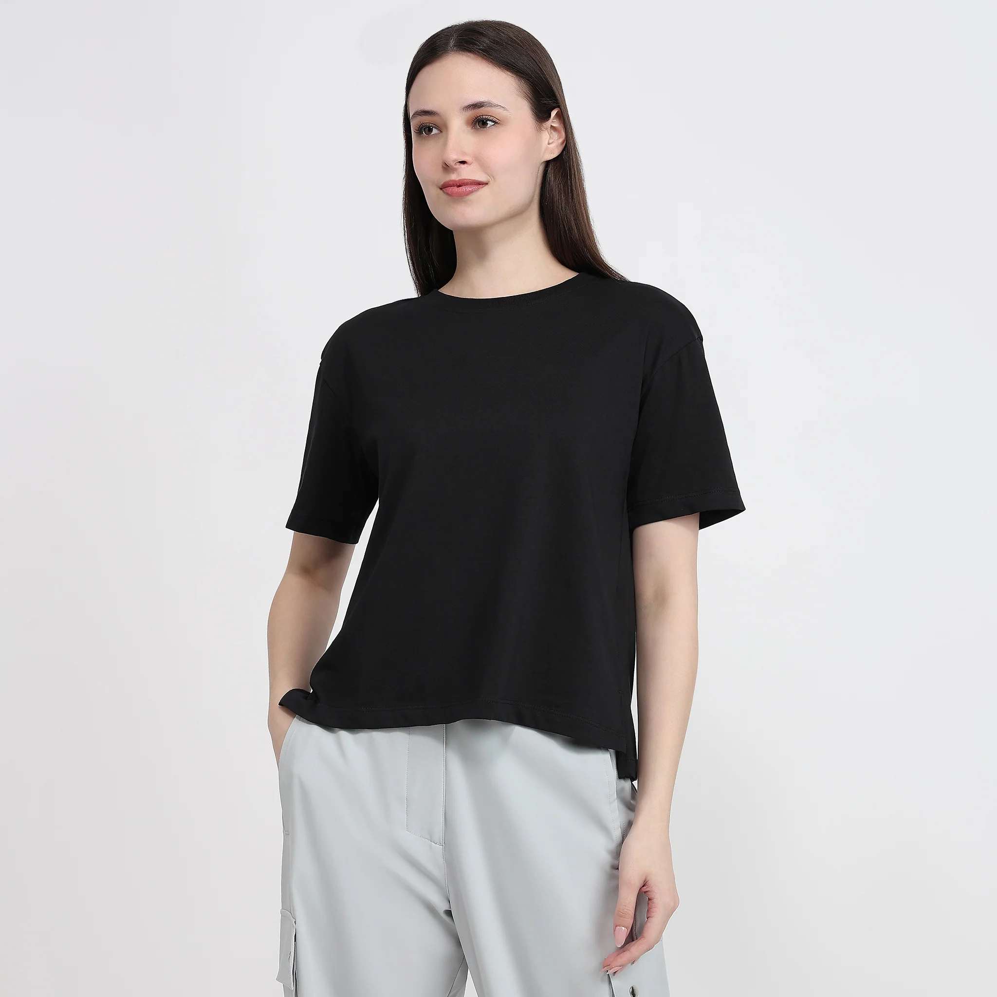 Air Dry Relaxed Fit Solid T-Shirt - Image 2