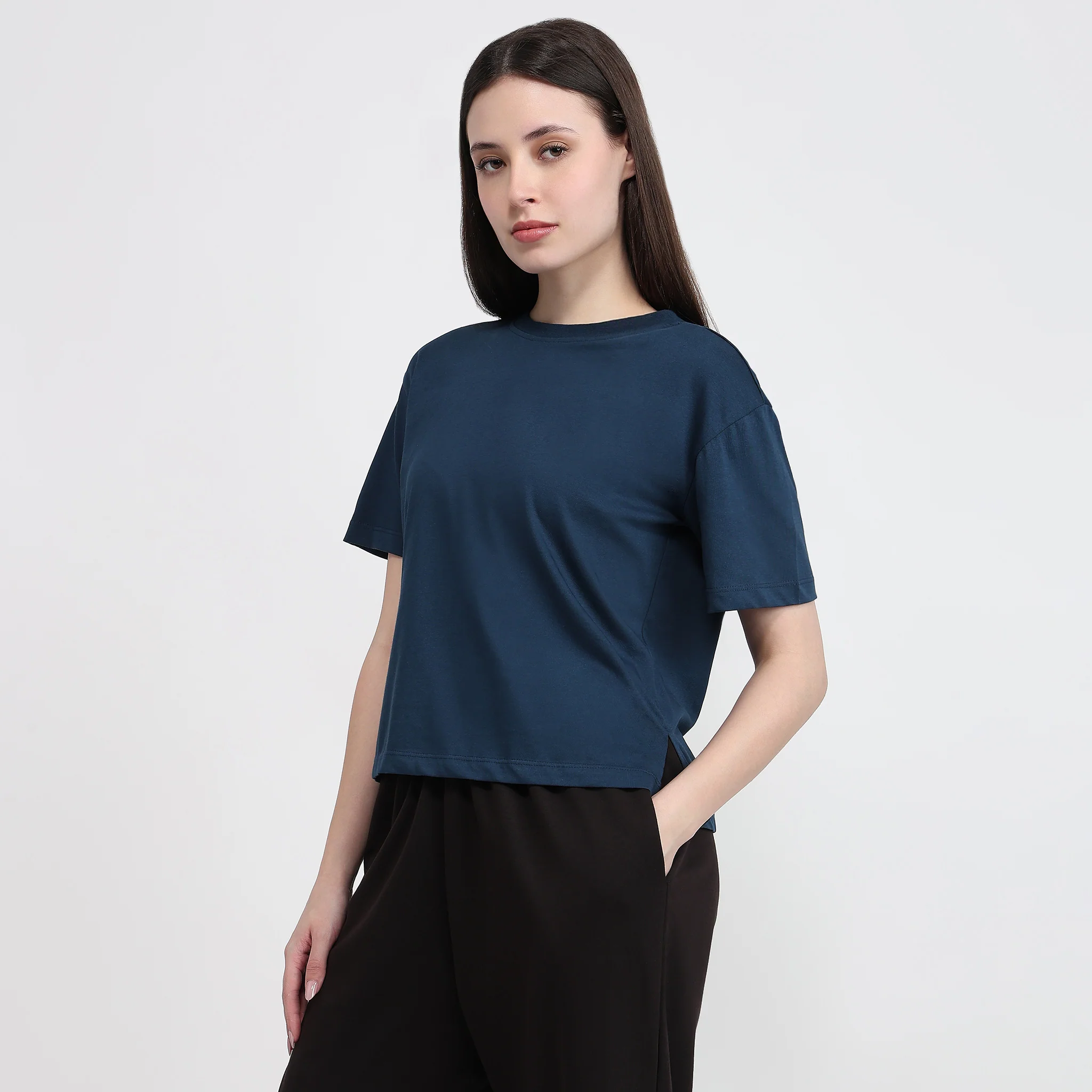 Air Dry Relaxed Fit Solid T-Shirt - Image 20