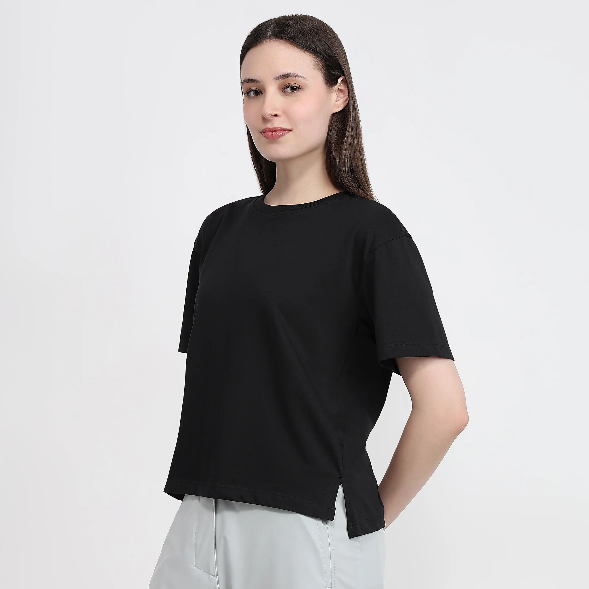 Air Dry Relaxed Fit Solid T-Shirt - Image 5