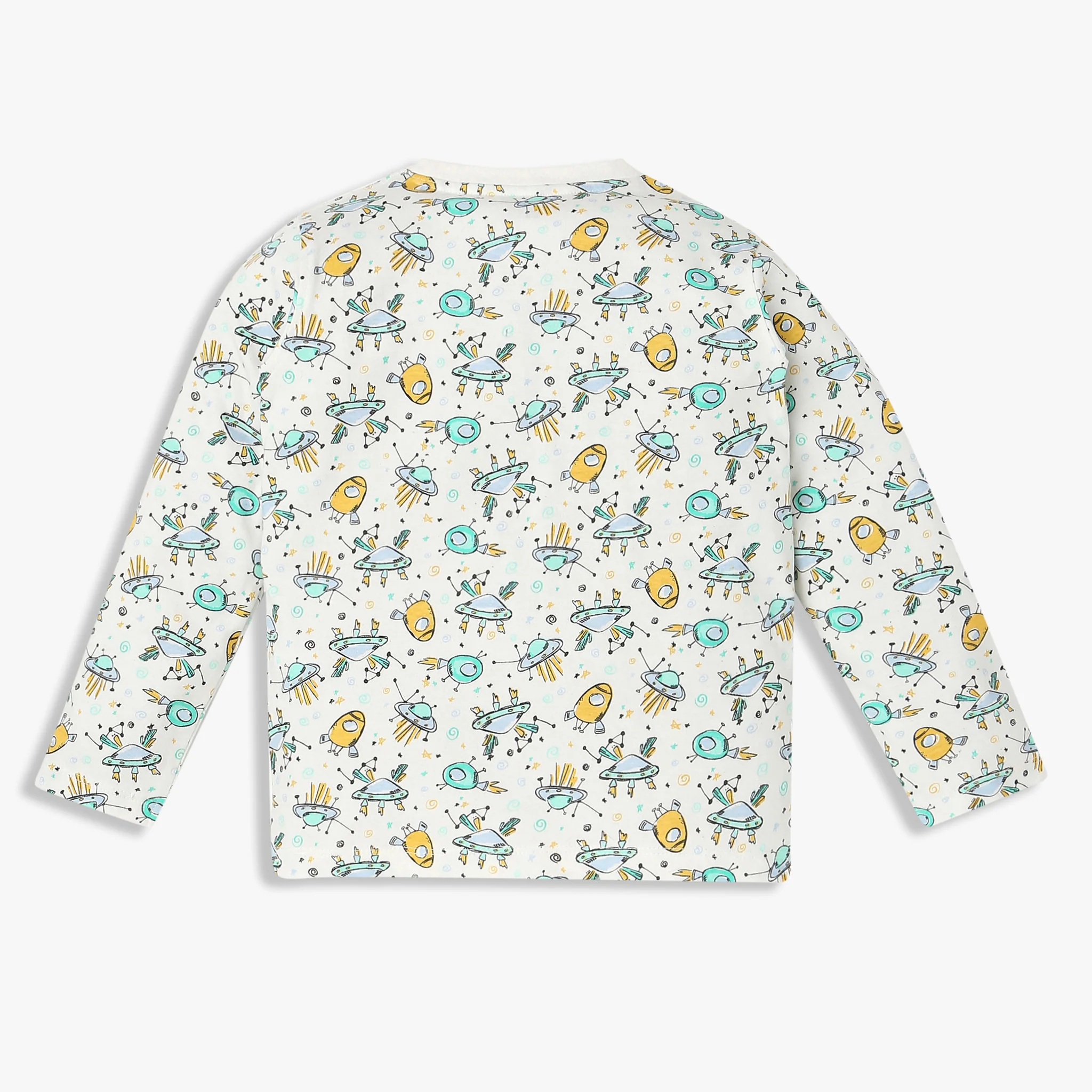 All Over Print Cotton T-Shirt with Track Pant Sleepwear Set - Image 3