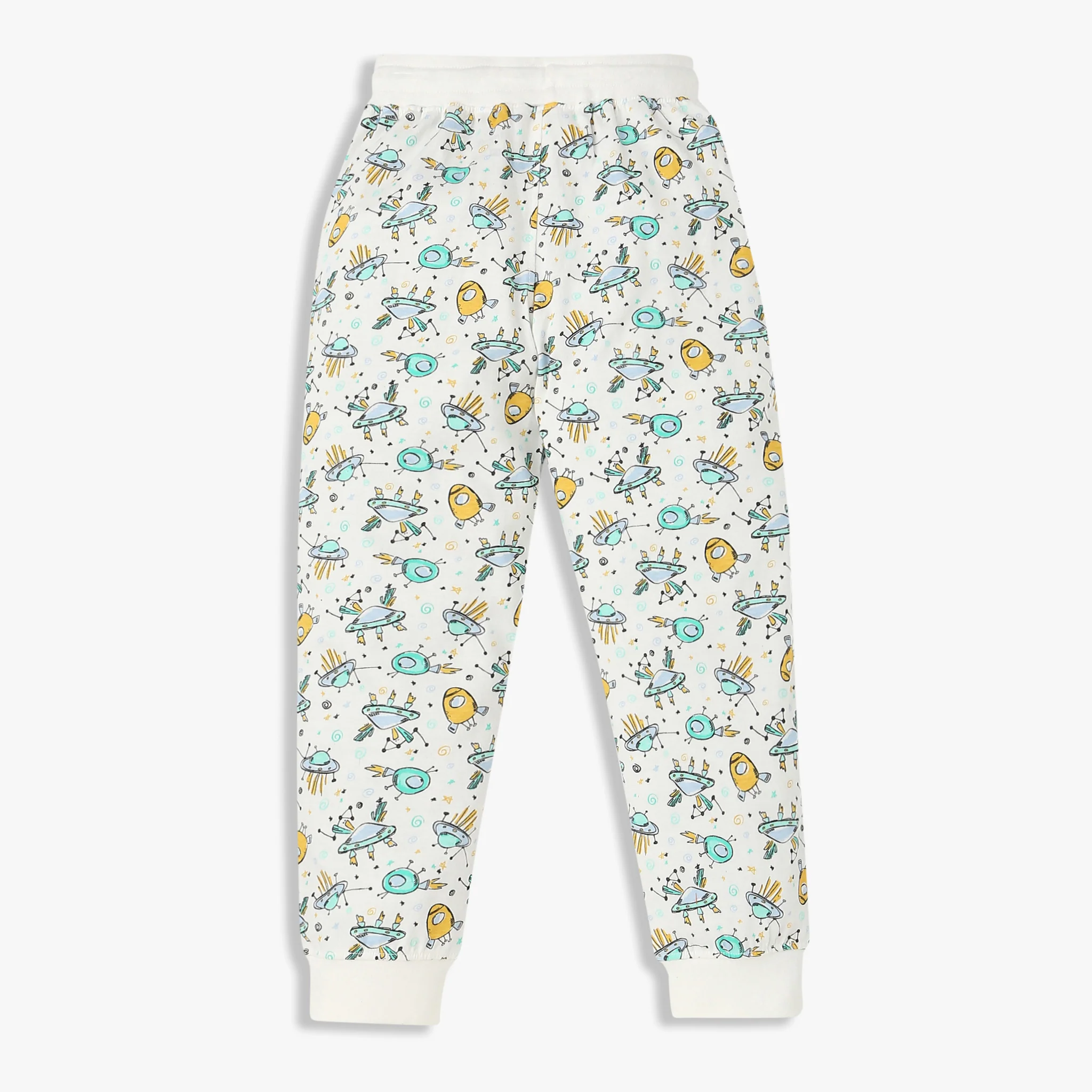 All Over Print Cotton T-Shirt with Track Pant Sleepwear Set - Image 6