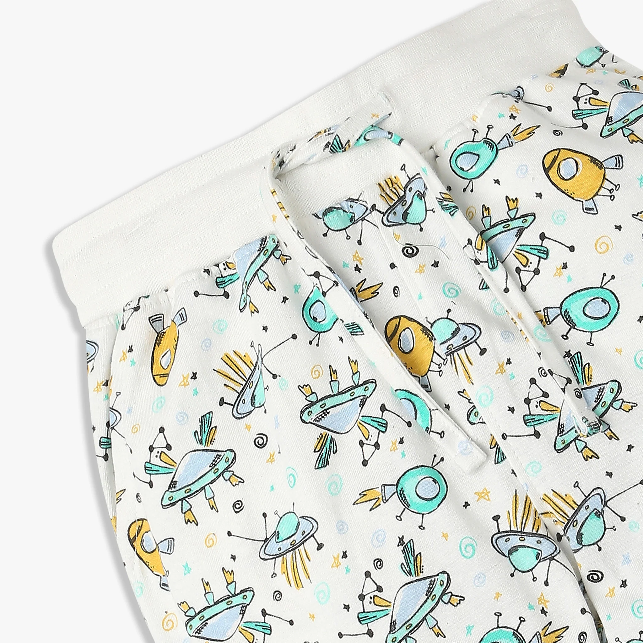 All Over Print Cotton T-Shirt with Track Pant Sleepwear Set - Image 7