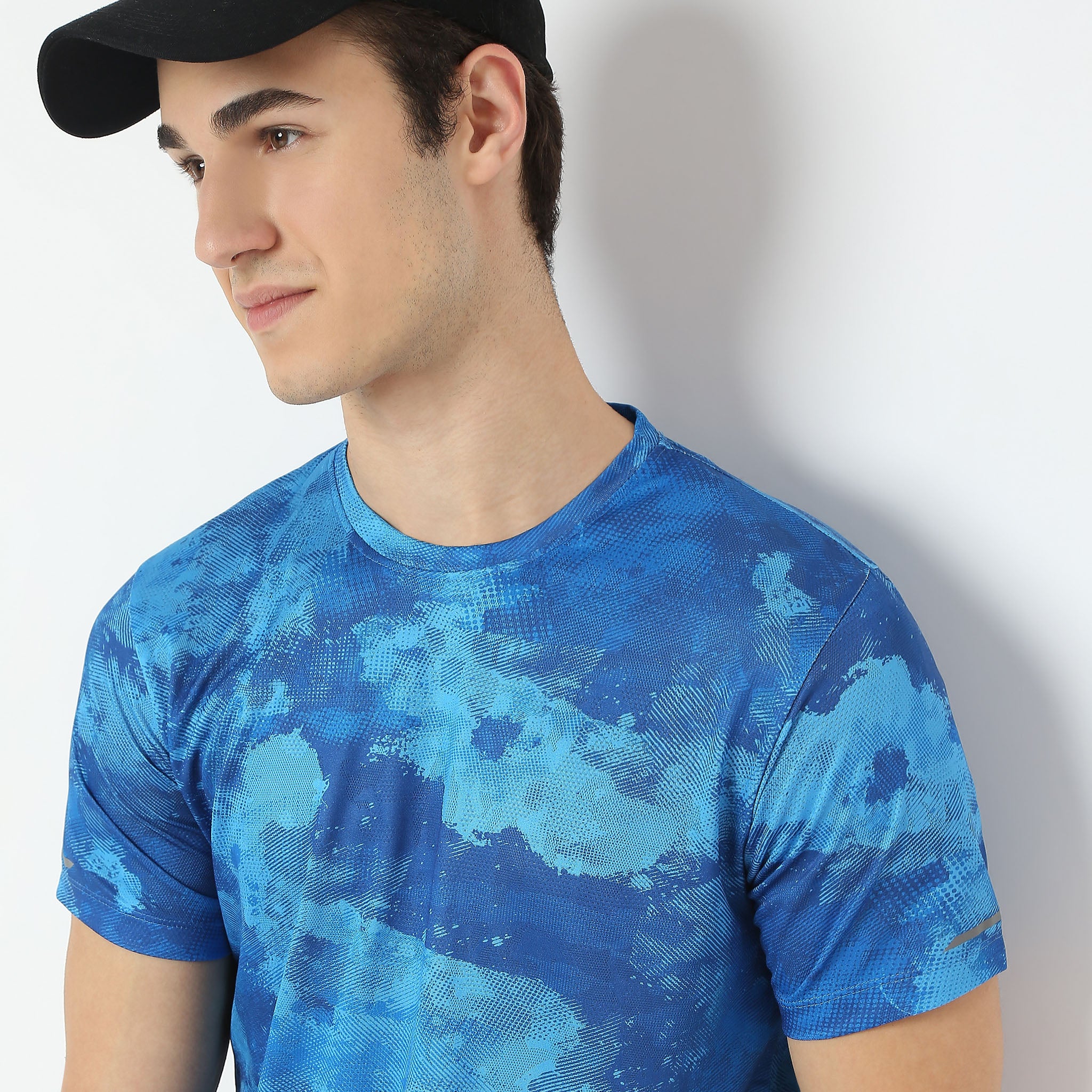 All Over Print Crew Neck Modern Activewear Running T-Shirt - Image 5