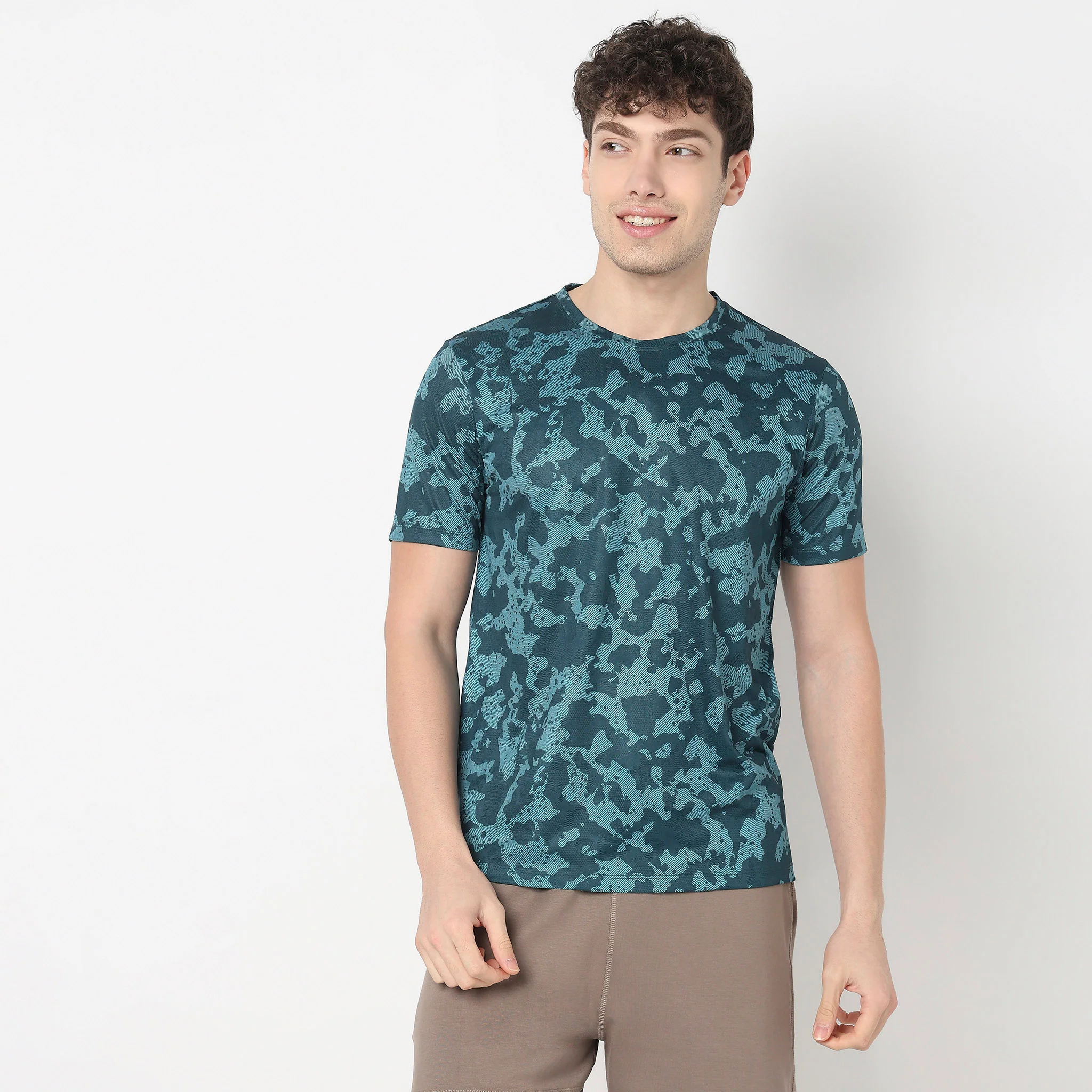 All Over Print Crew Neck Running T-Shirt - Image 2