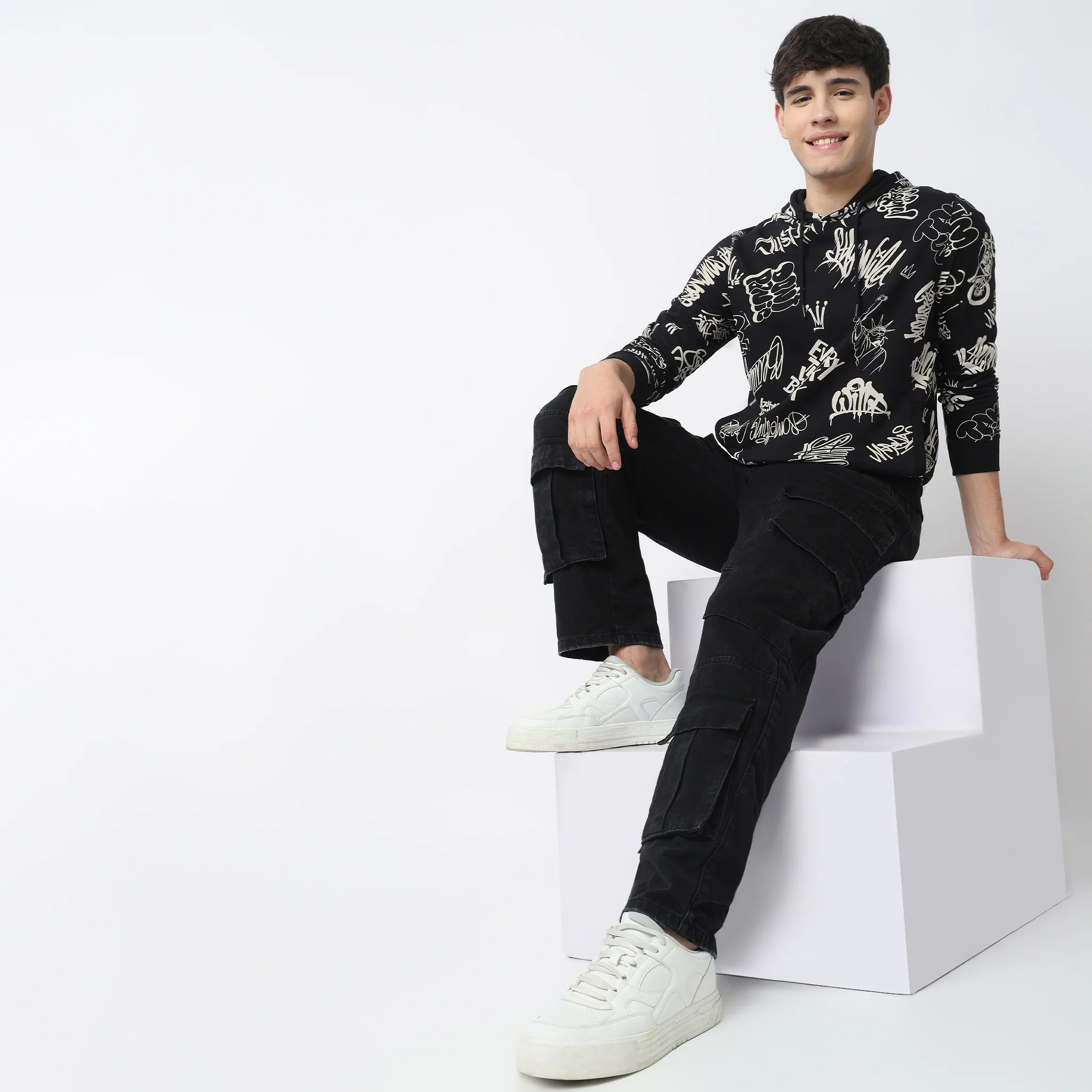 All Over Print Hoodie Sweat Tee