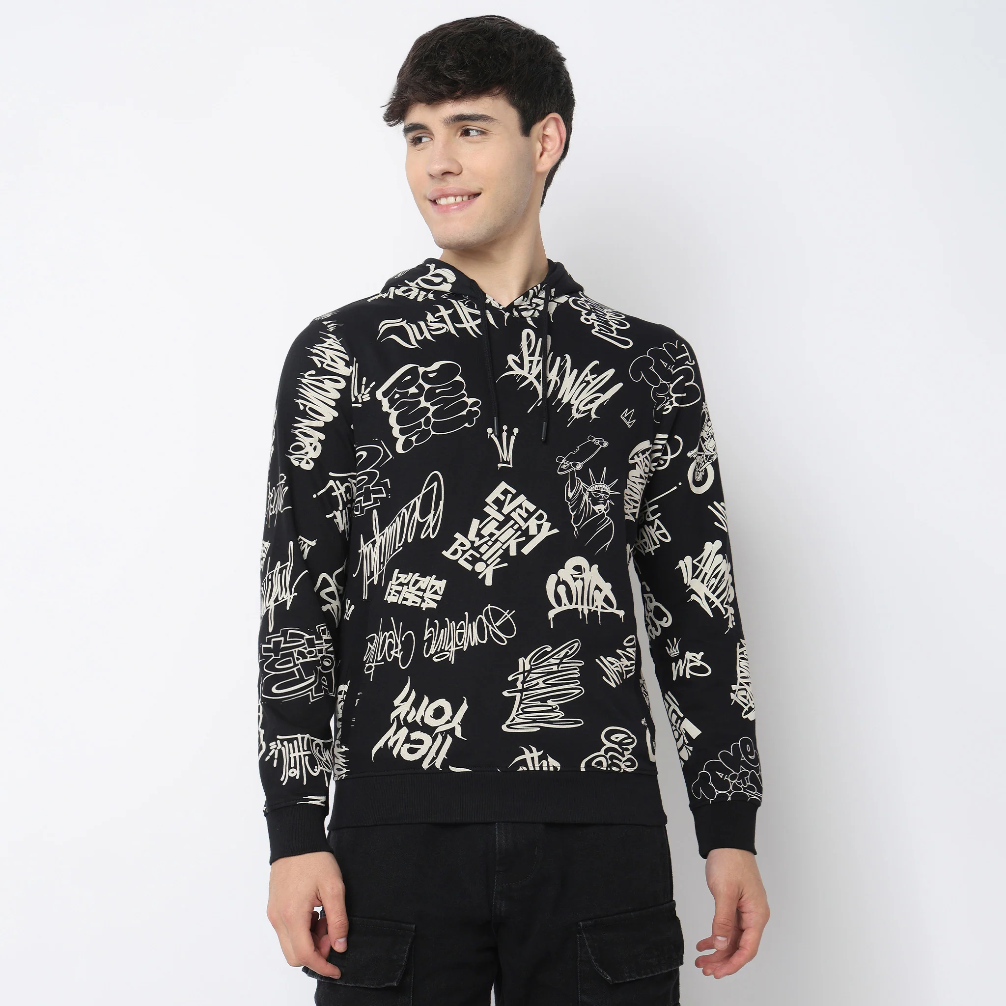 All Over Print Hoodie Sweat Tee - Image 2