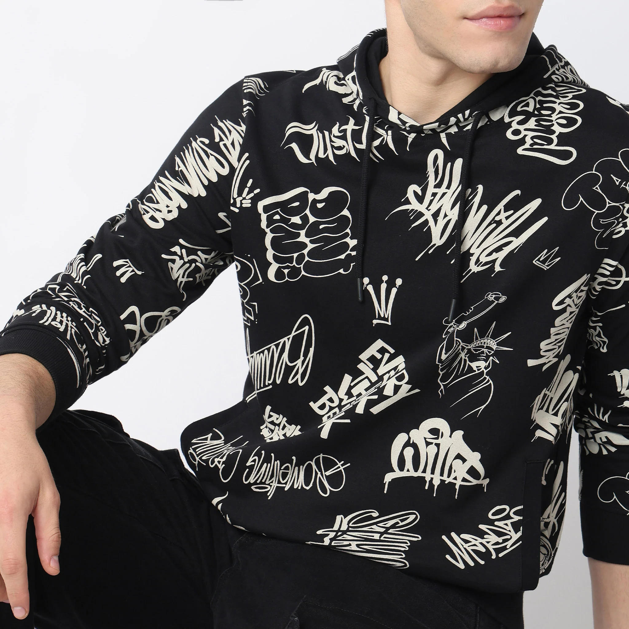 All Over Print Hoodie Sweat Tee - Image 4