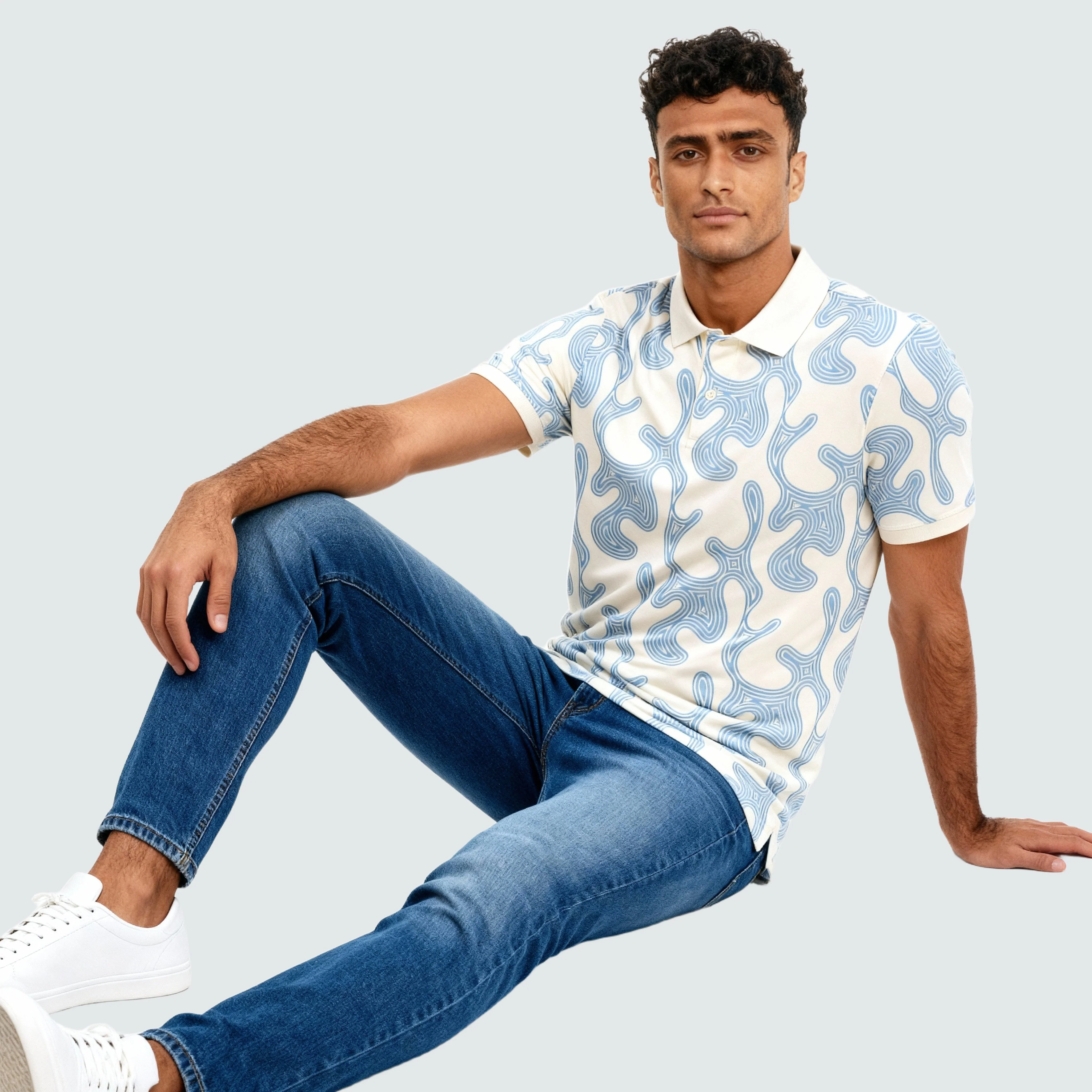 All Over Print Impressions Polo T-Shirt