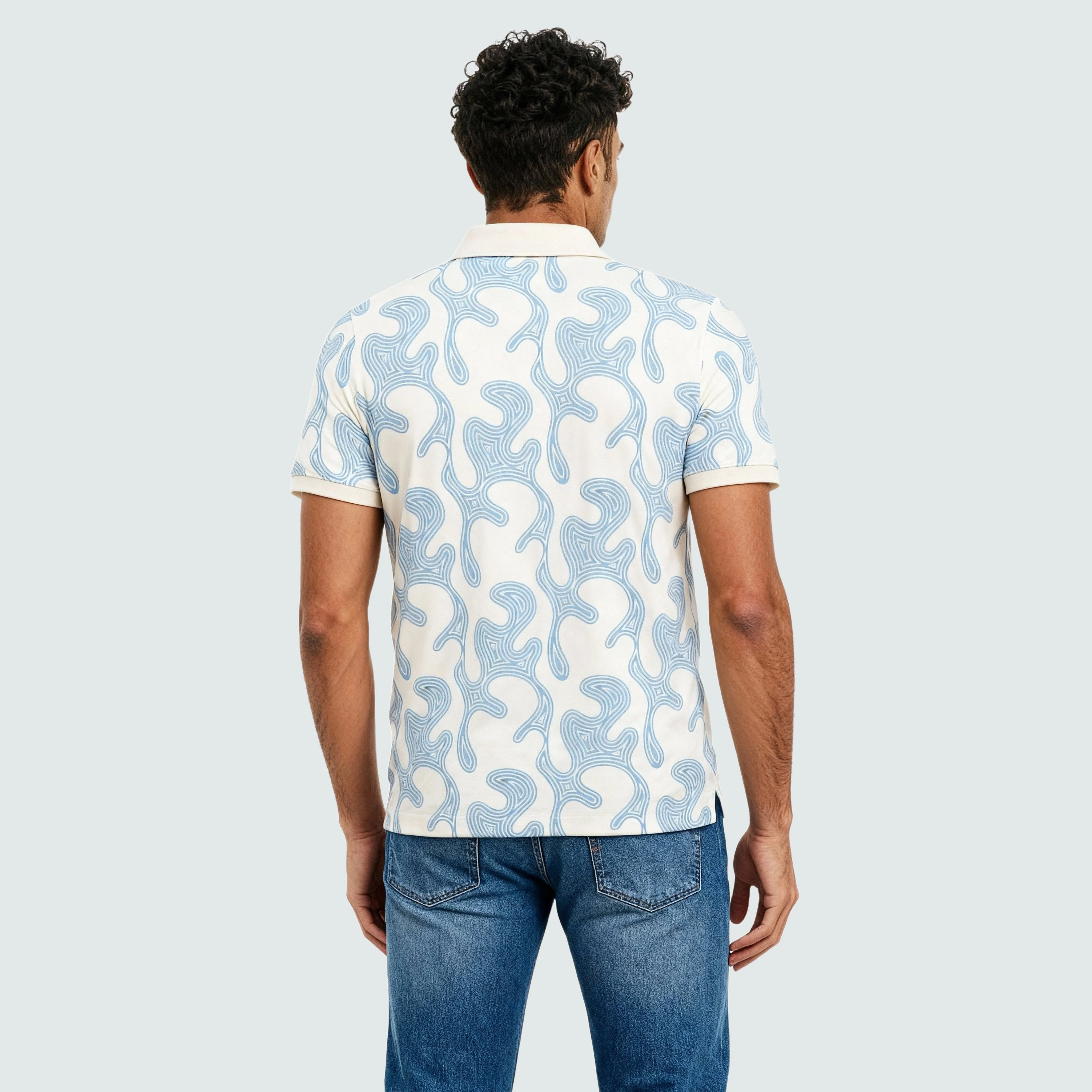 All Over Print Impressions Polo T-Shirt - Image 3