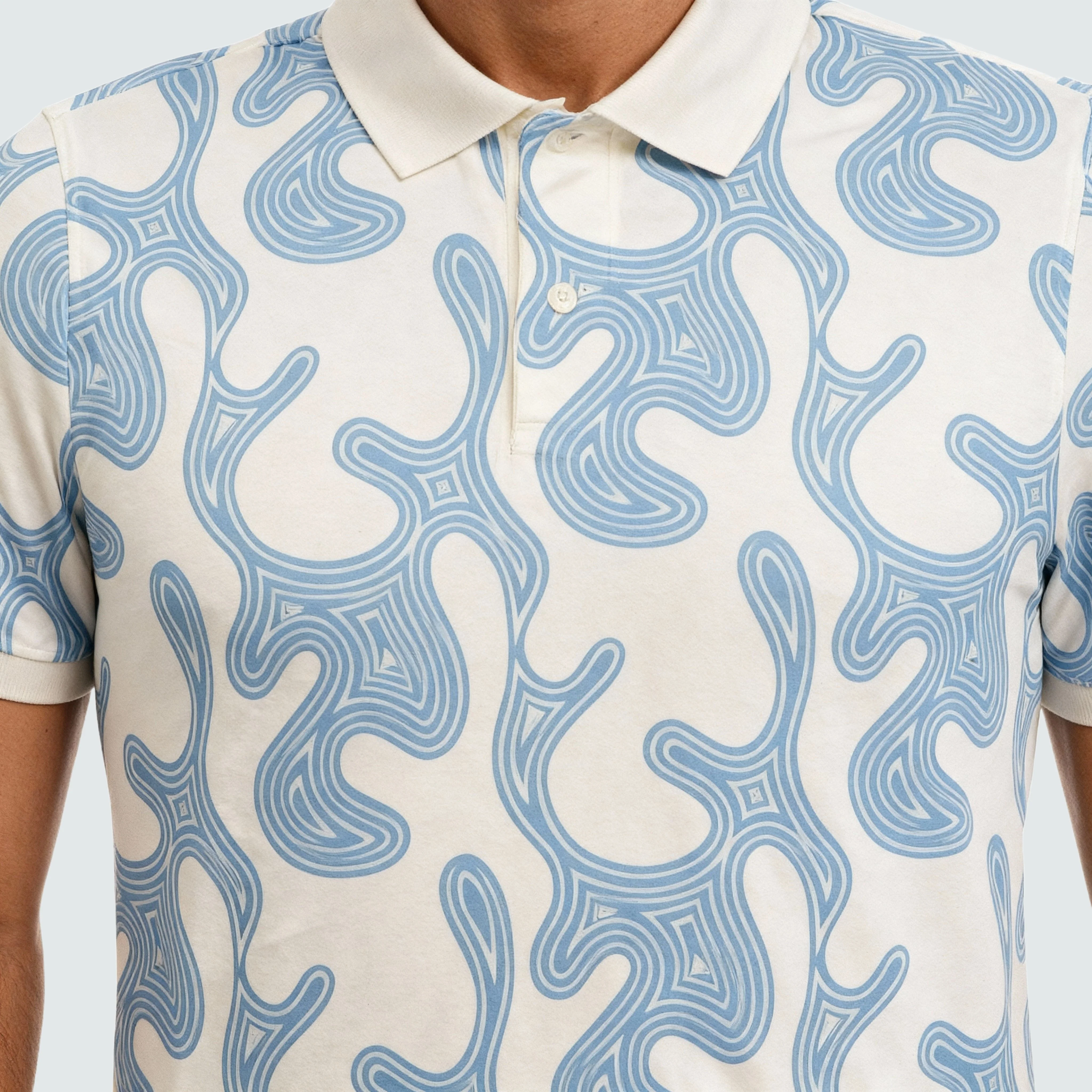 All Over Print Impressions Polo T-Shirt - Image 4