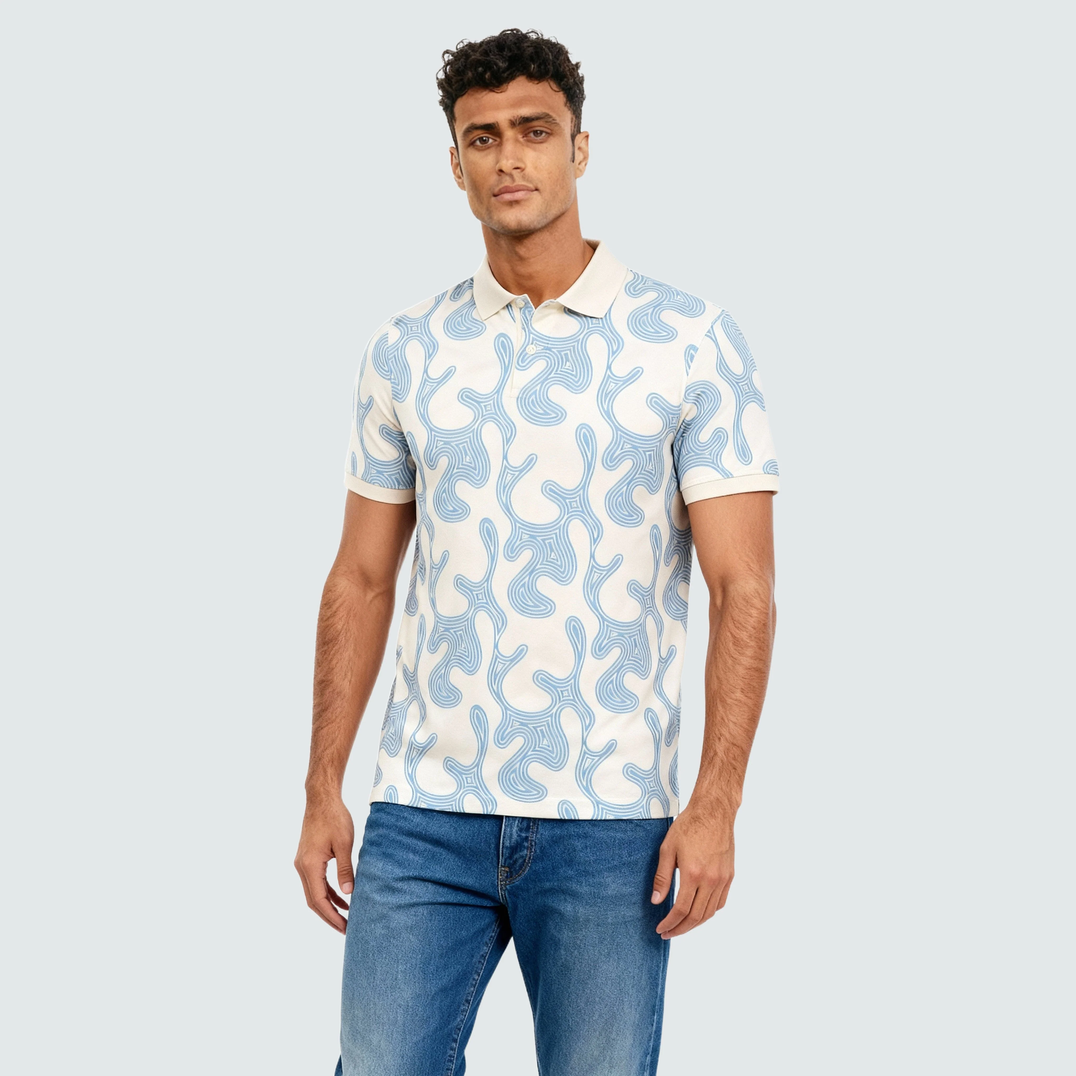 All Over Print Impressions Polo T-Shirt - Image 5