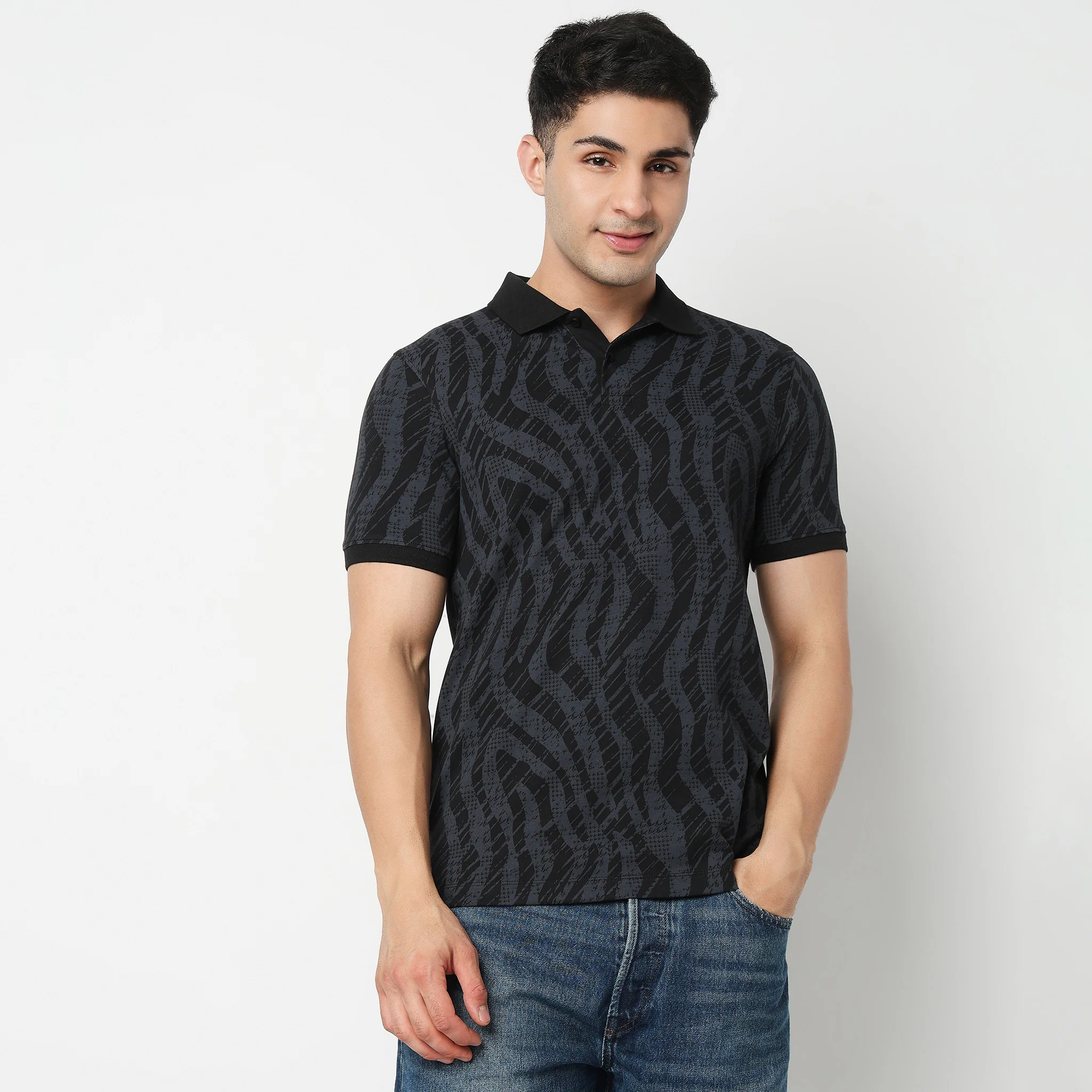 All Over Print Impressions Polo T-Shirt - Image 2