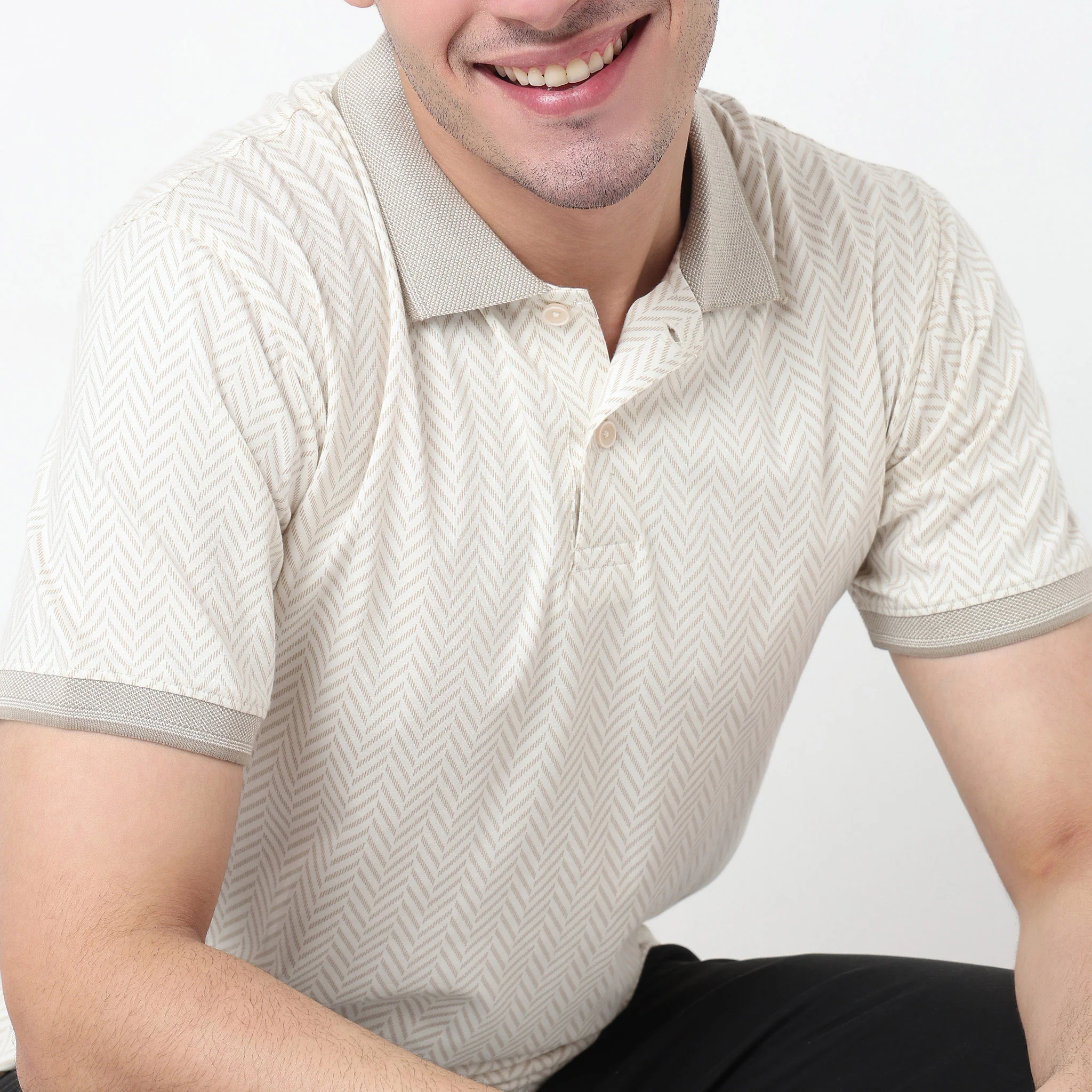 All Over Print Persona Polo T-Shirt - Image 4
