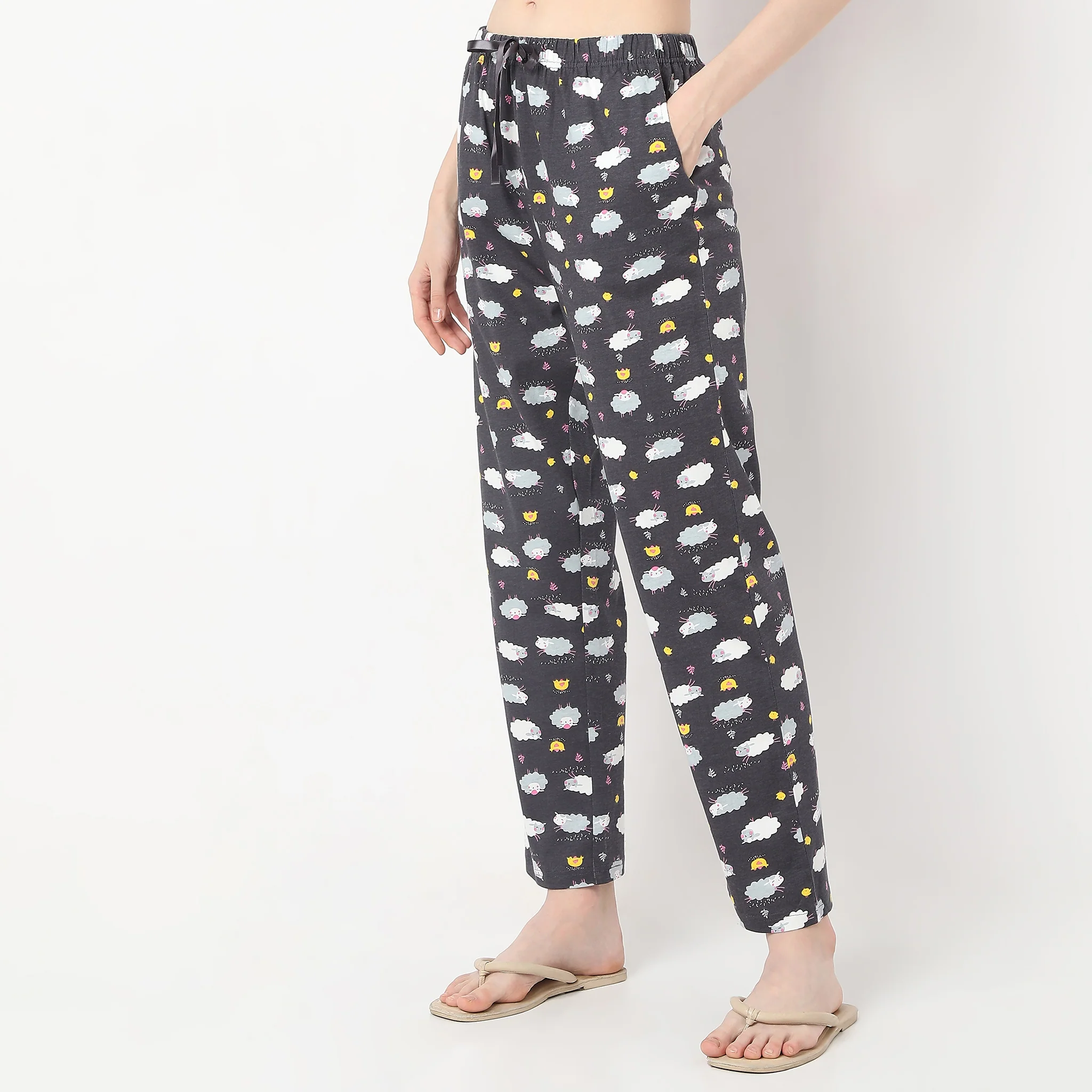 Animal Print Ankle Length Core Lounge Pyjamas - Image 5