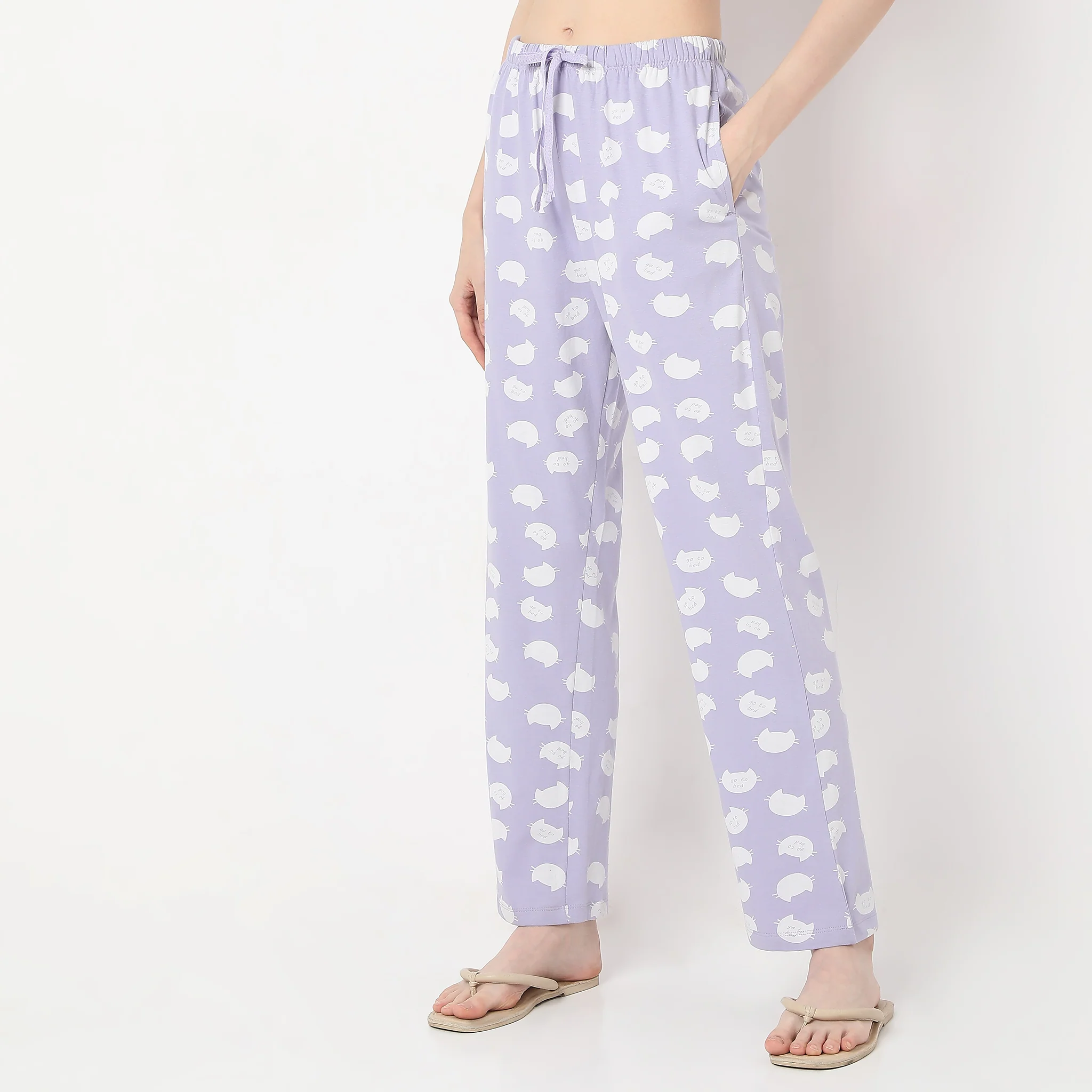 Animal Print Ankle Length Core Lounge Pyjamas - Image 5