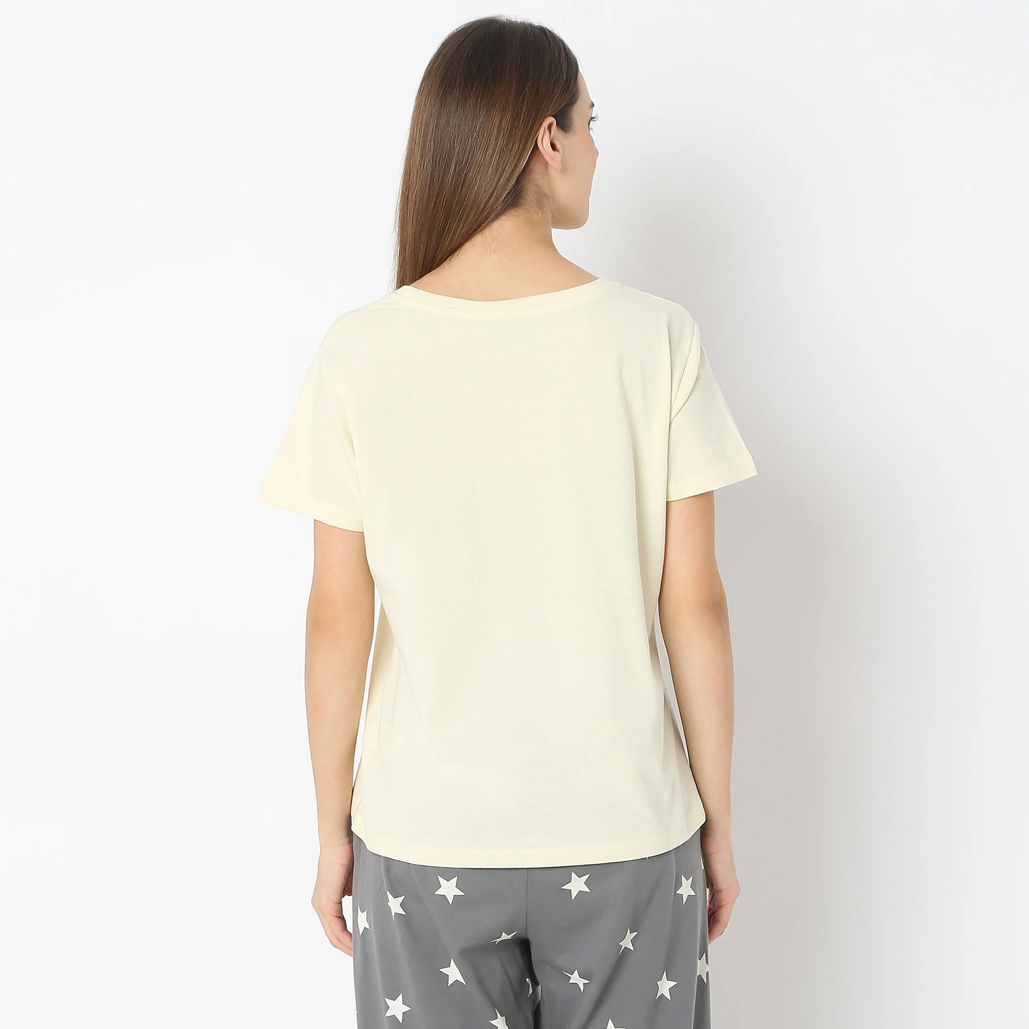 Animal Print Casual Short Sleeve Lounge T-Shirt - Image 3