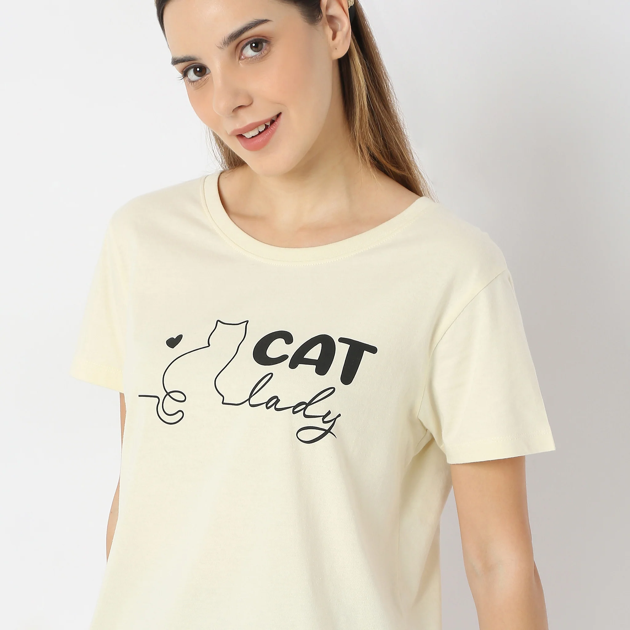 Animal Print Casual Short Sleeve Lounge T-Shirt - Image 4