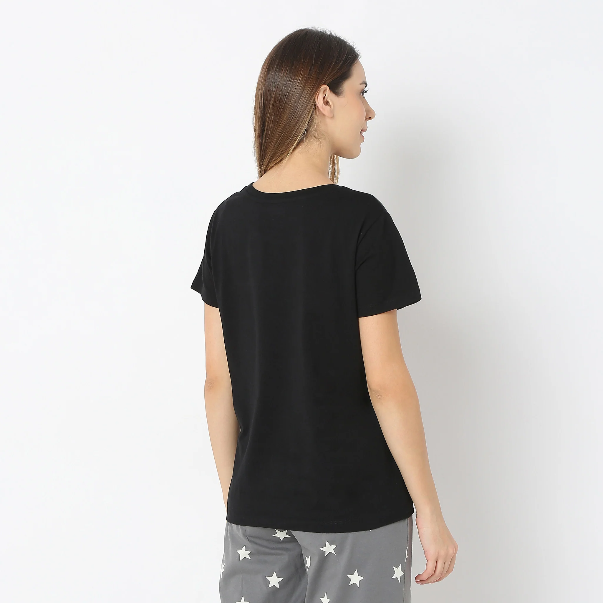 Animal Print Casual Short Sleeve Lounge T-Shirt - Image 3