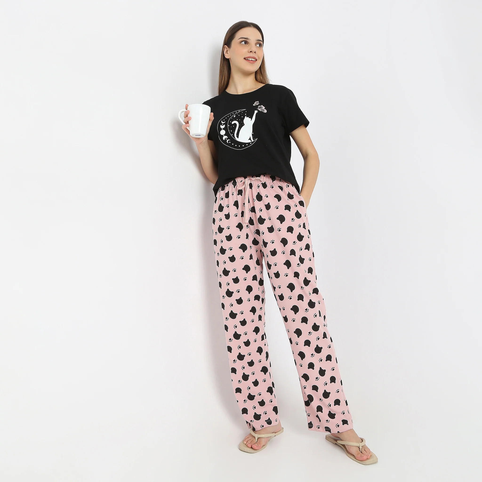 Animal Print Full Length Lounge Pyjamas