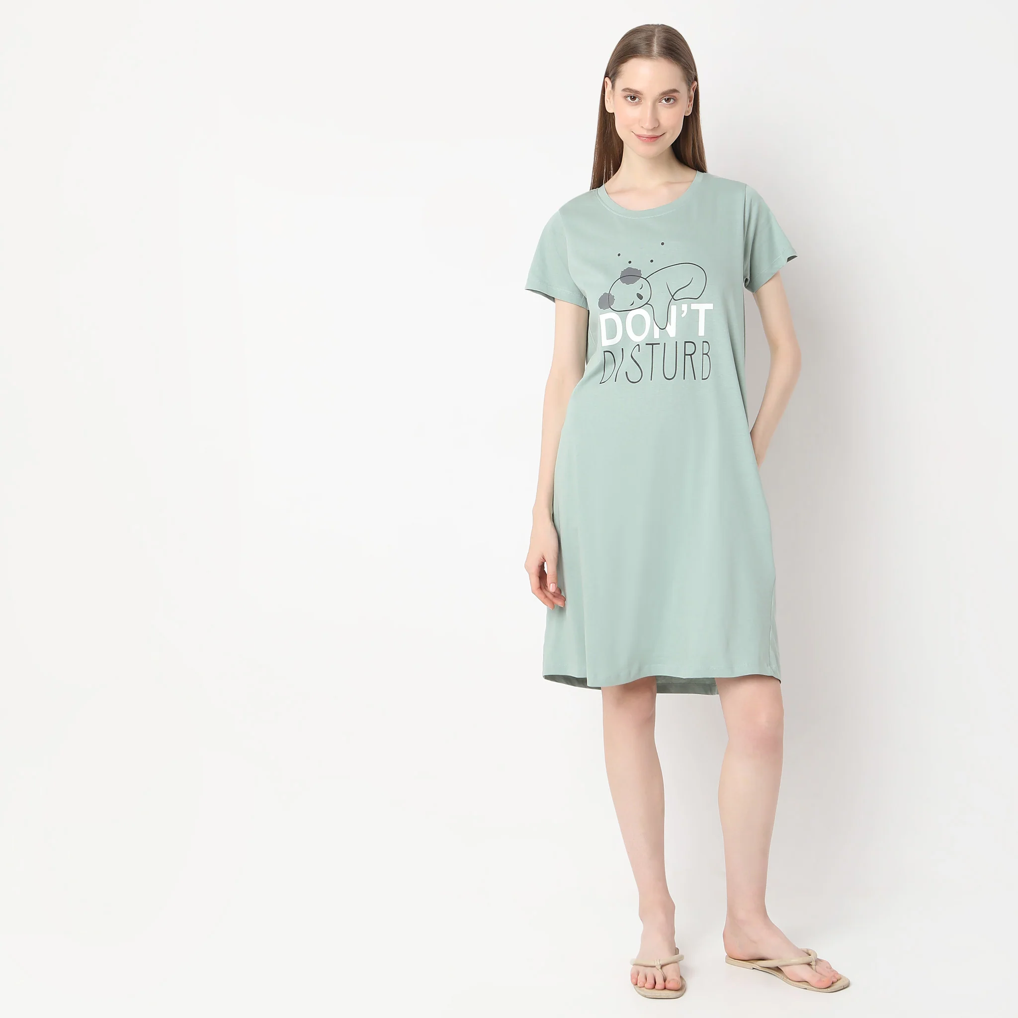 Animal Print Knee Length Gown - Image 2
