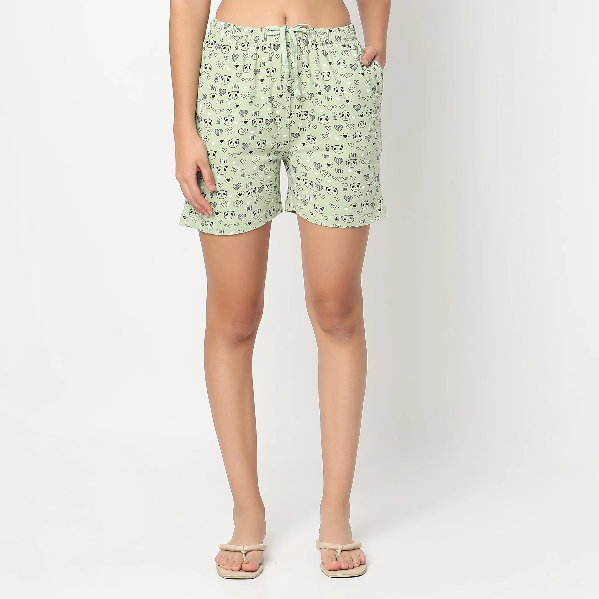 Animal Print Loungewear Shorts - Image 2