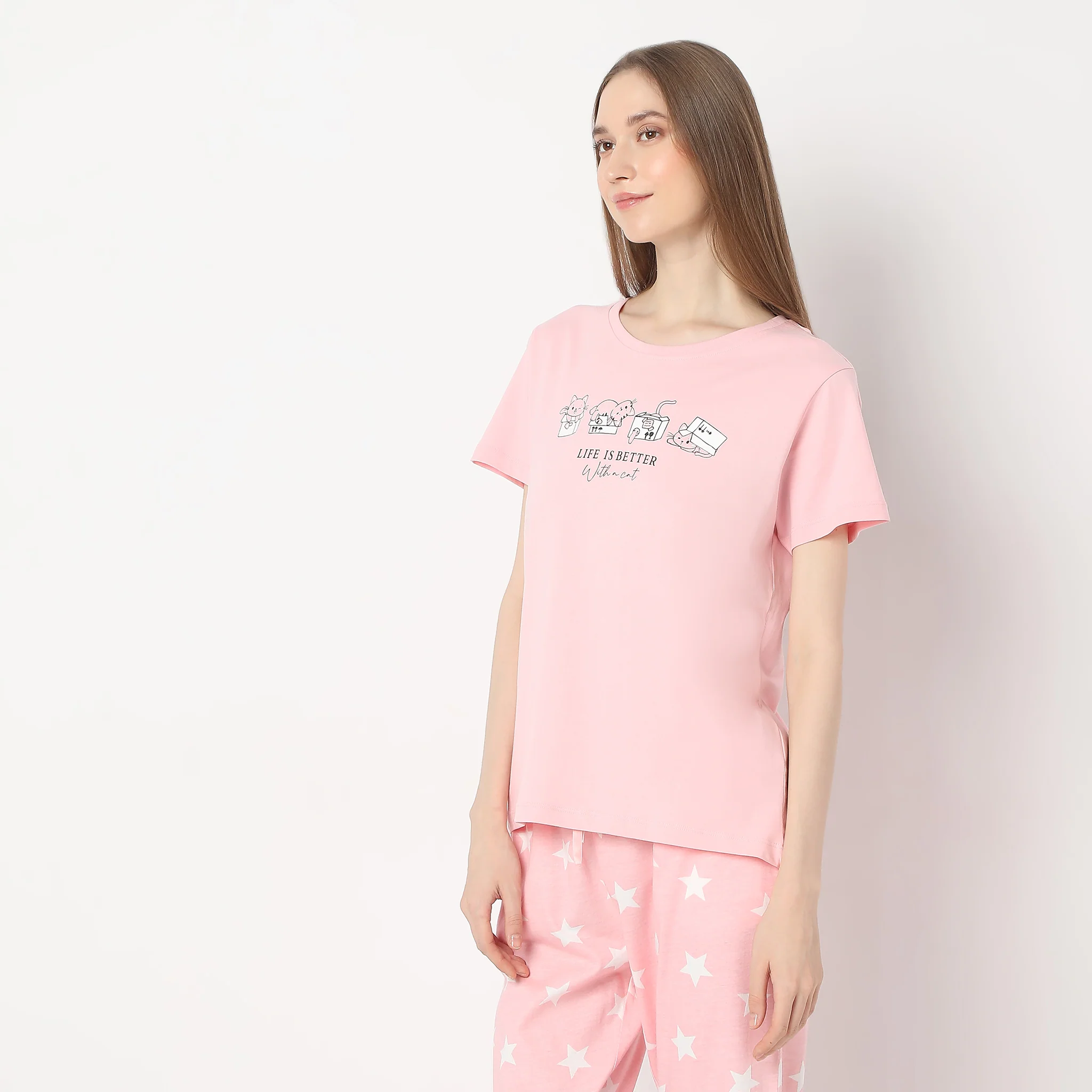 Animal Print Straight Lounge T-Shirt - Image 5