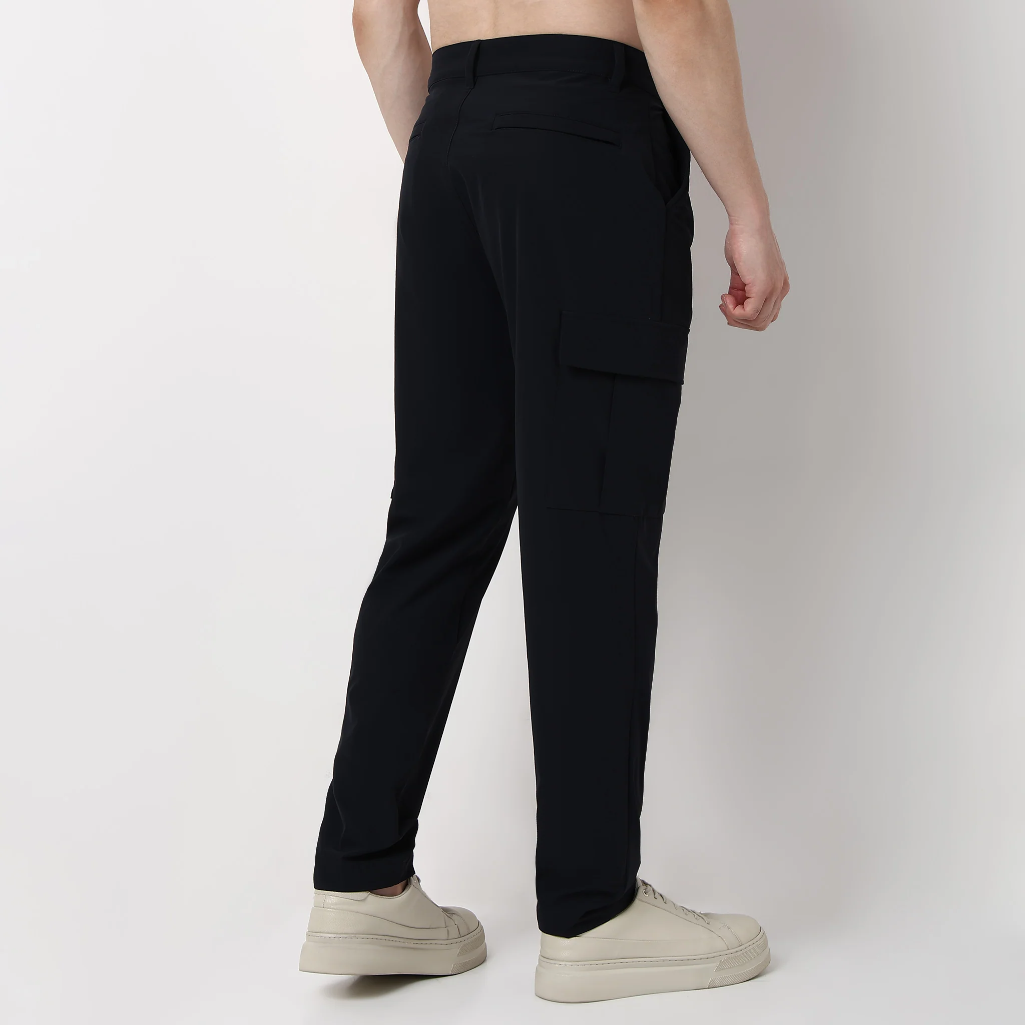 Ultra Light Weight Nylon Blend Relaxed Fit Cargo Pants With Utility Pockets - Image 18