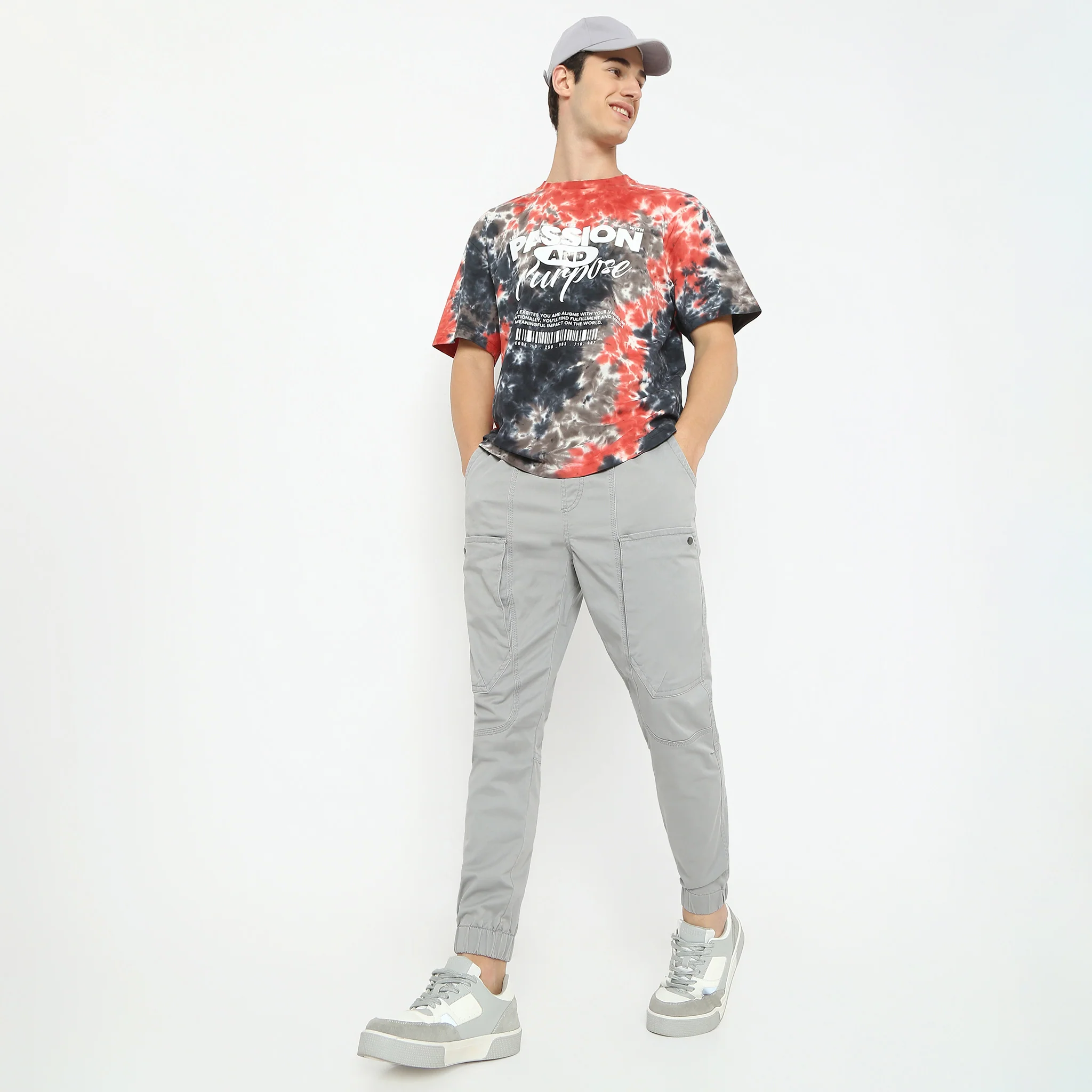 Ankle Length Elasticated Waistband With Drawstring Closure Cargo Joggers - Image 16