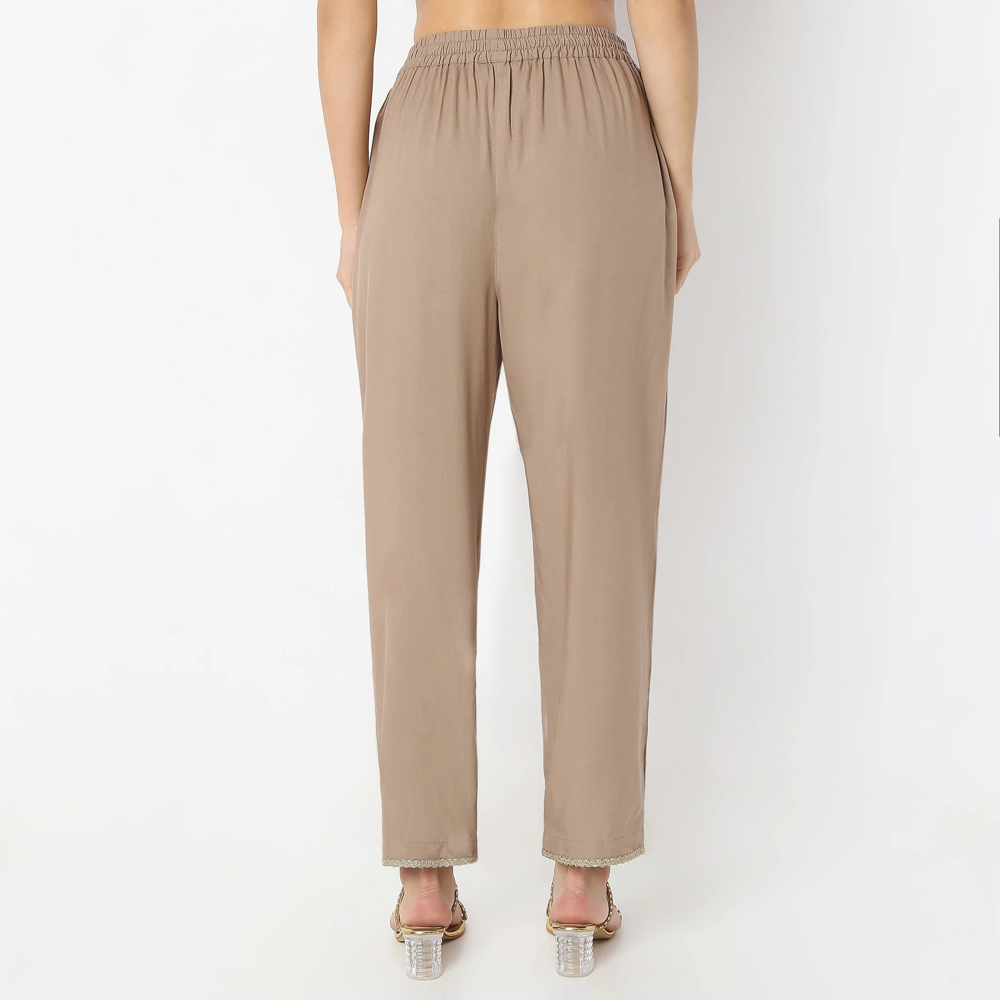 Ankle Length Lace Highlight Pants - Image 3