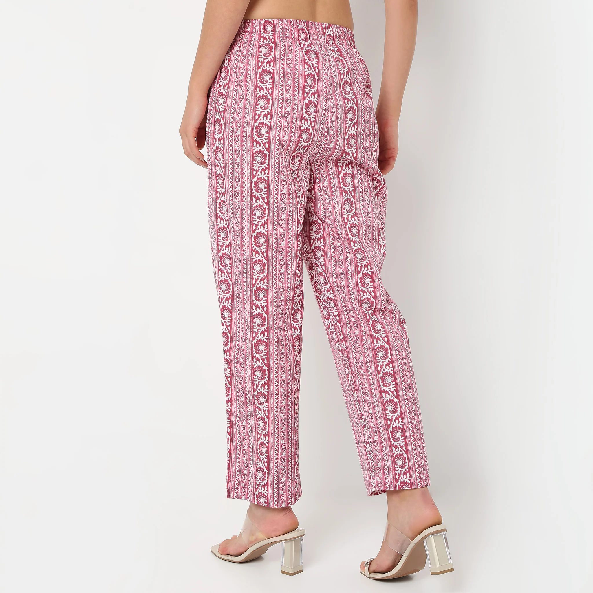 Ankle Length Printed Straight Fit Pants - Image 3