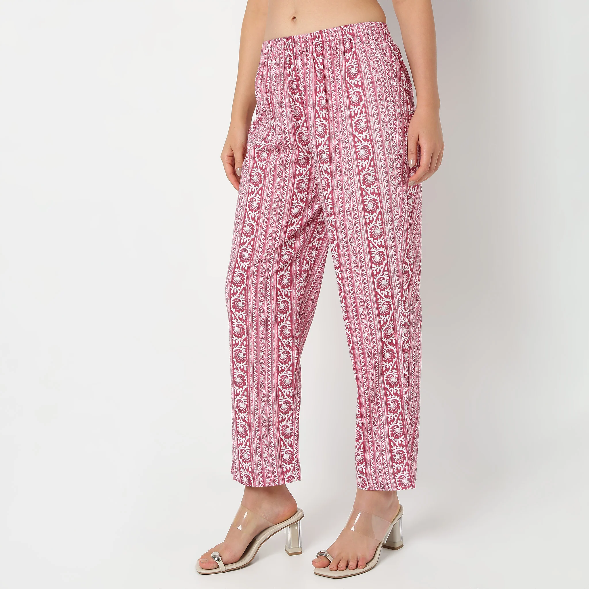 Ankle Length Printed Straight Fit Pants - Image 5