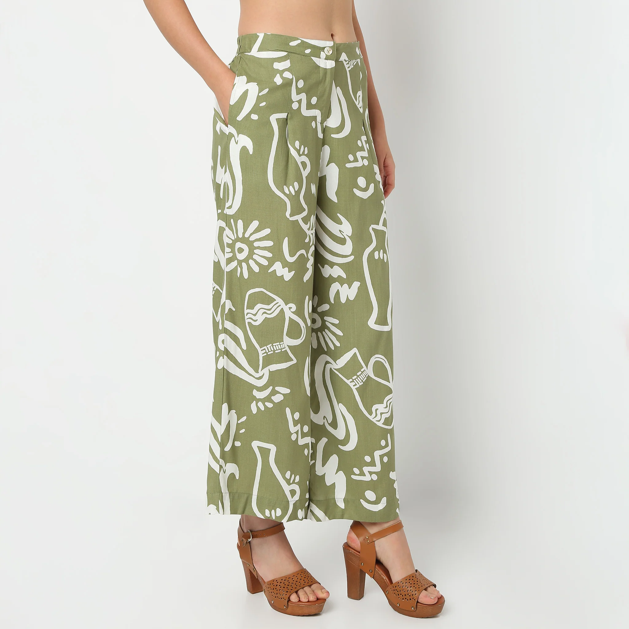 Ankle Length Printed Relaxed Fit Pants - Image 5