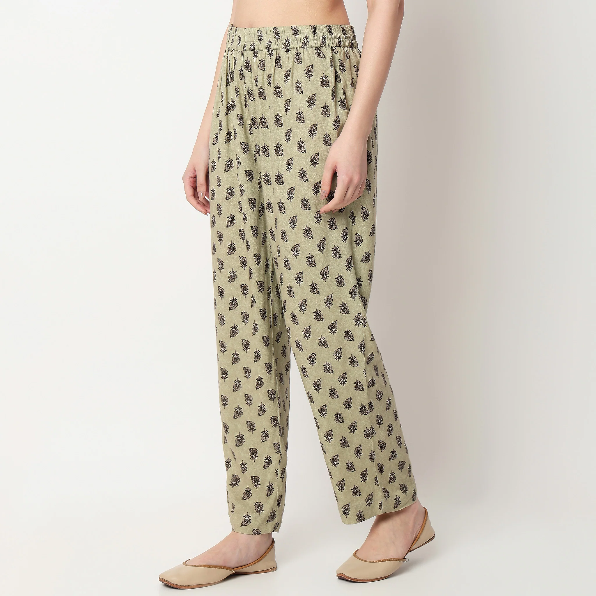 Ankle Length Printed Straight Pants - Image 5