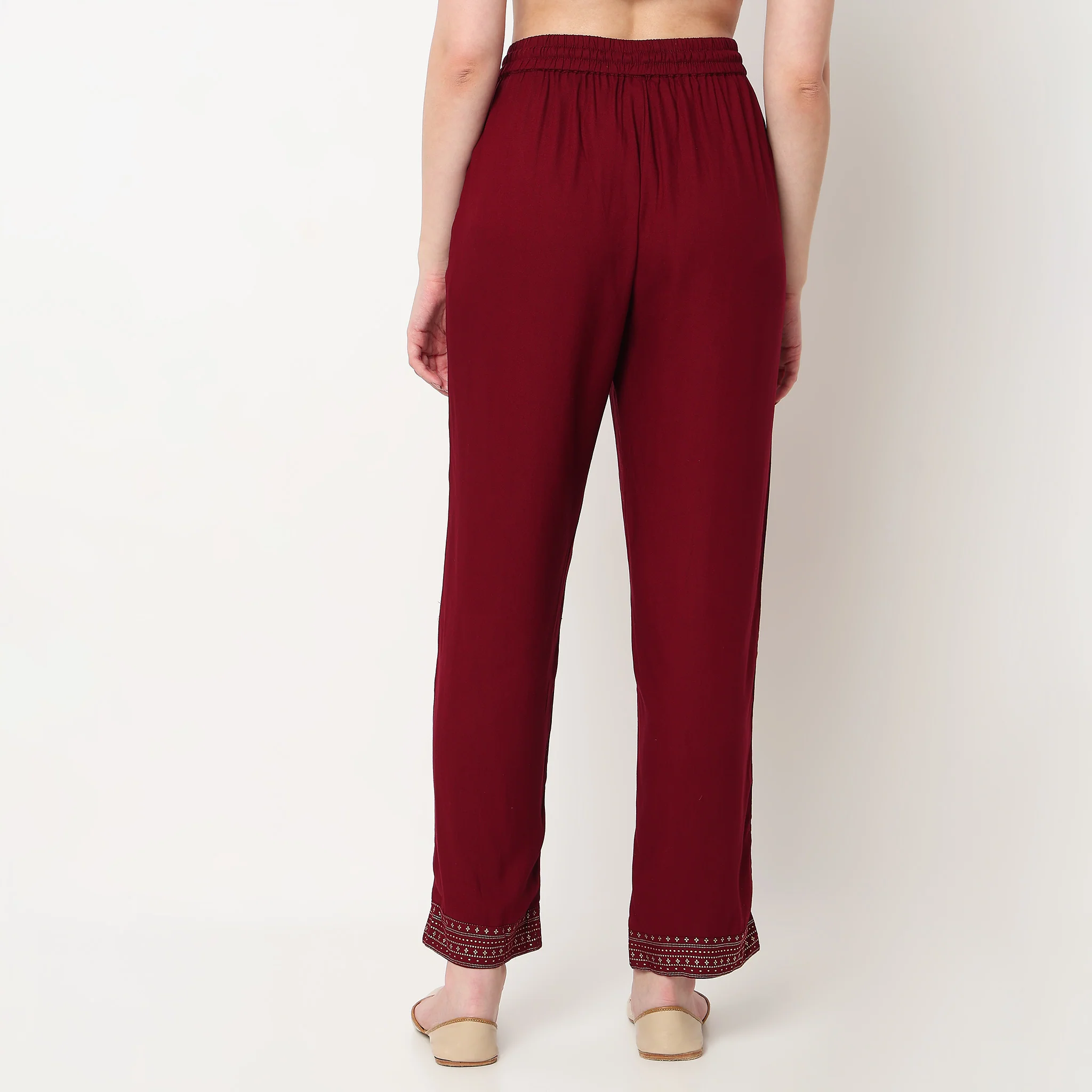 Ankle Length Printed Straight Pants - Image 3