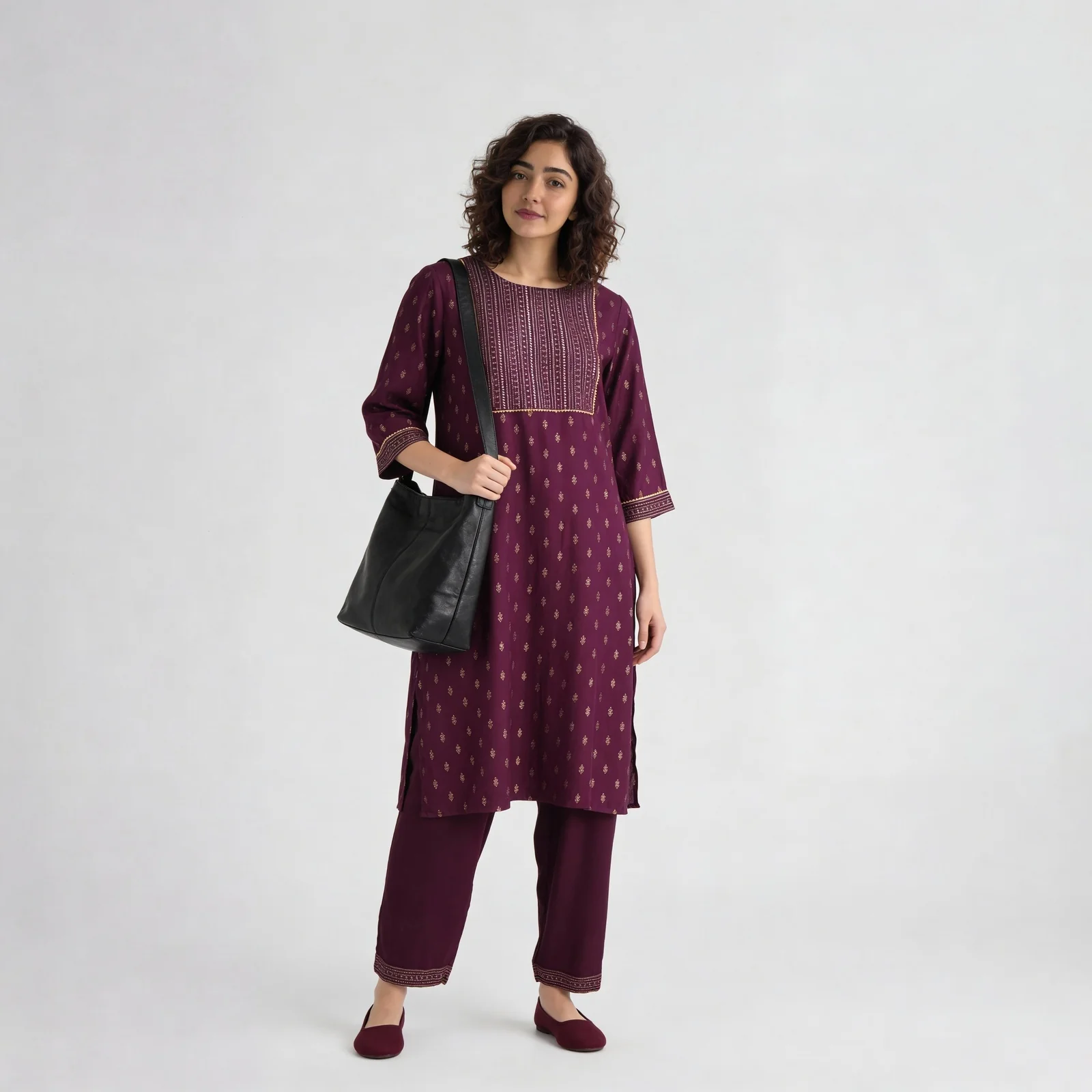 Ankle Length Printed Straight Pants - Image 6