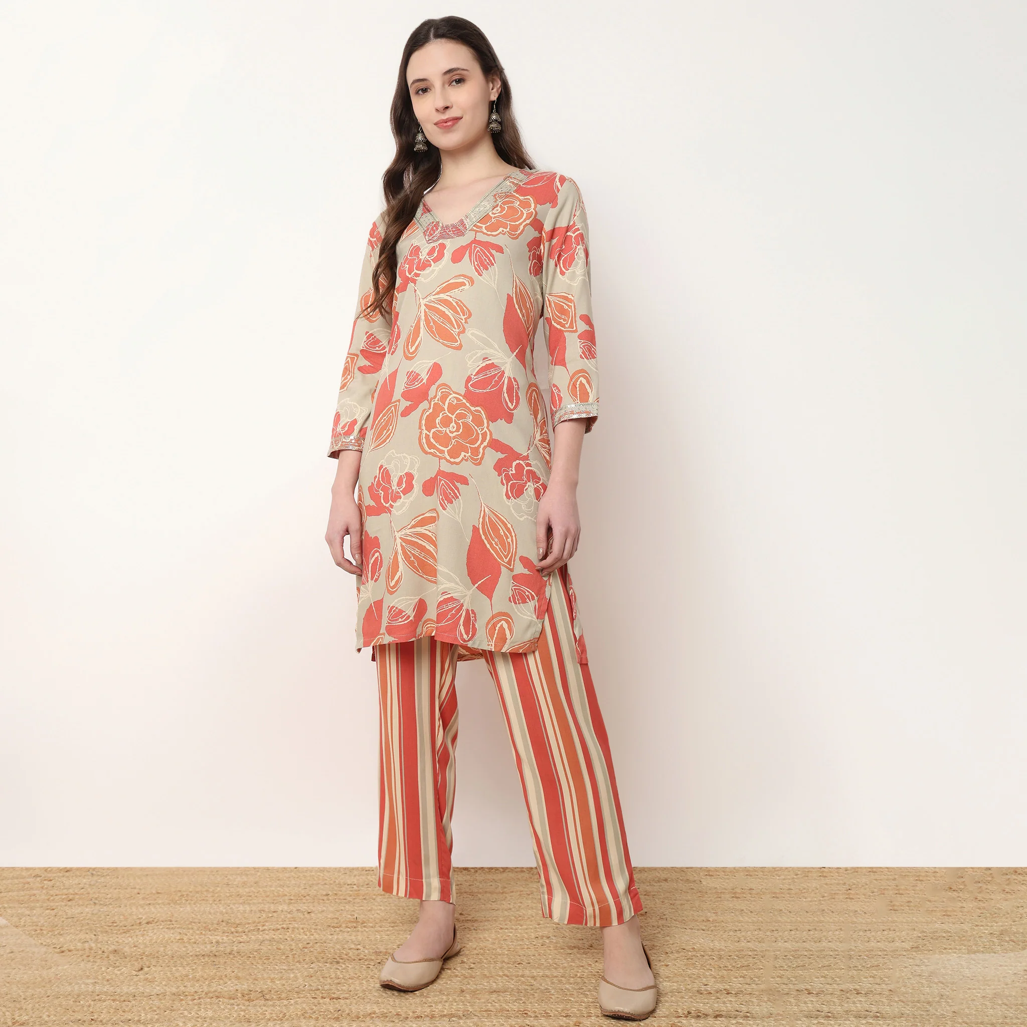 Ankle Length Printed Straight Pants