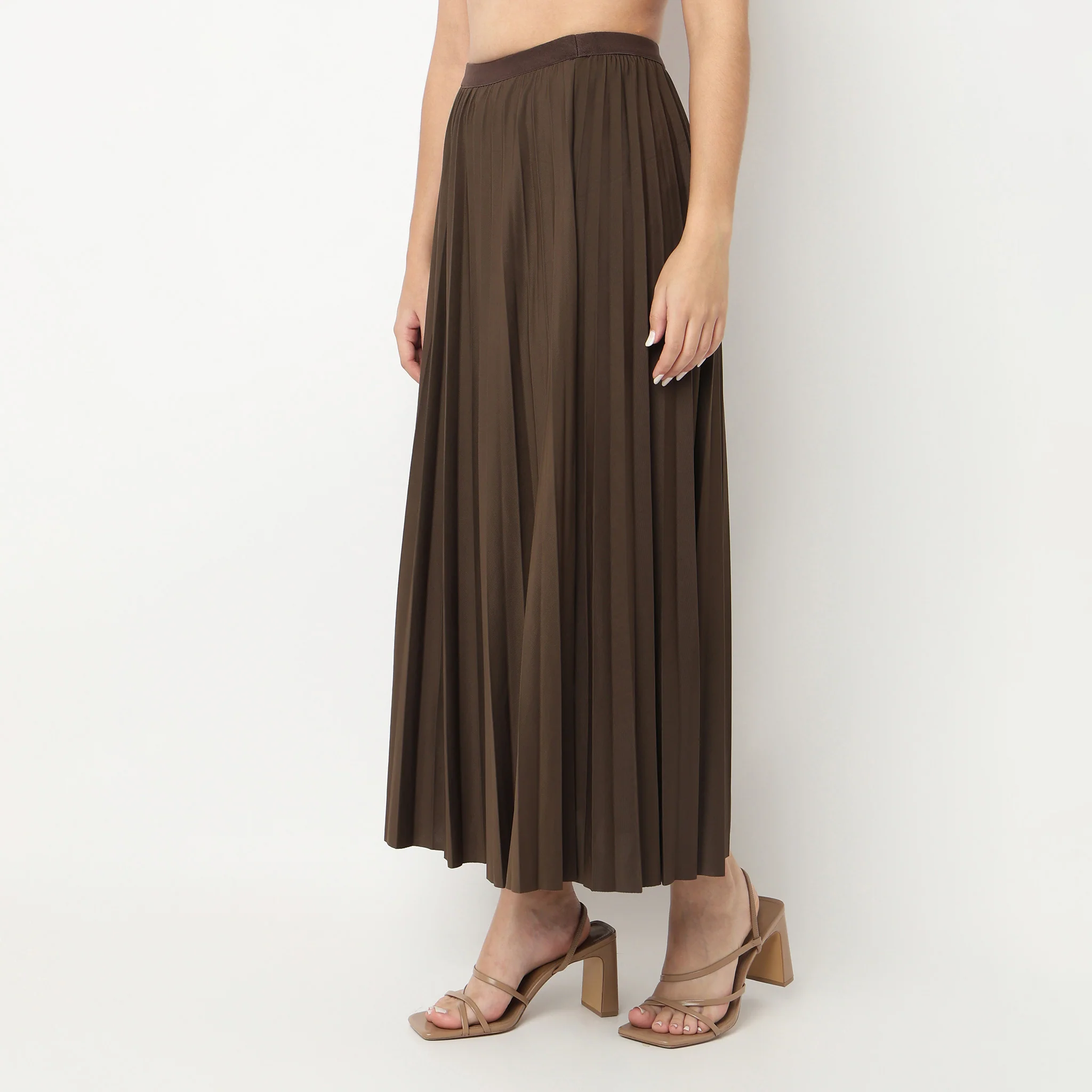 Ankle Length Solid Skirt - Image 10